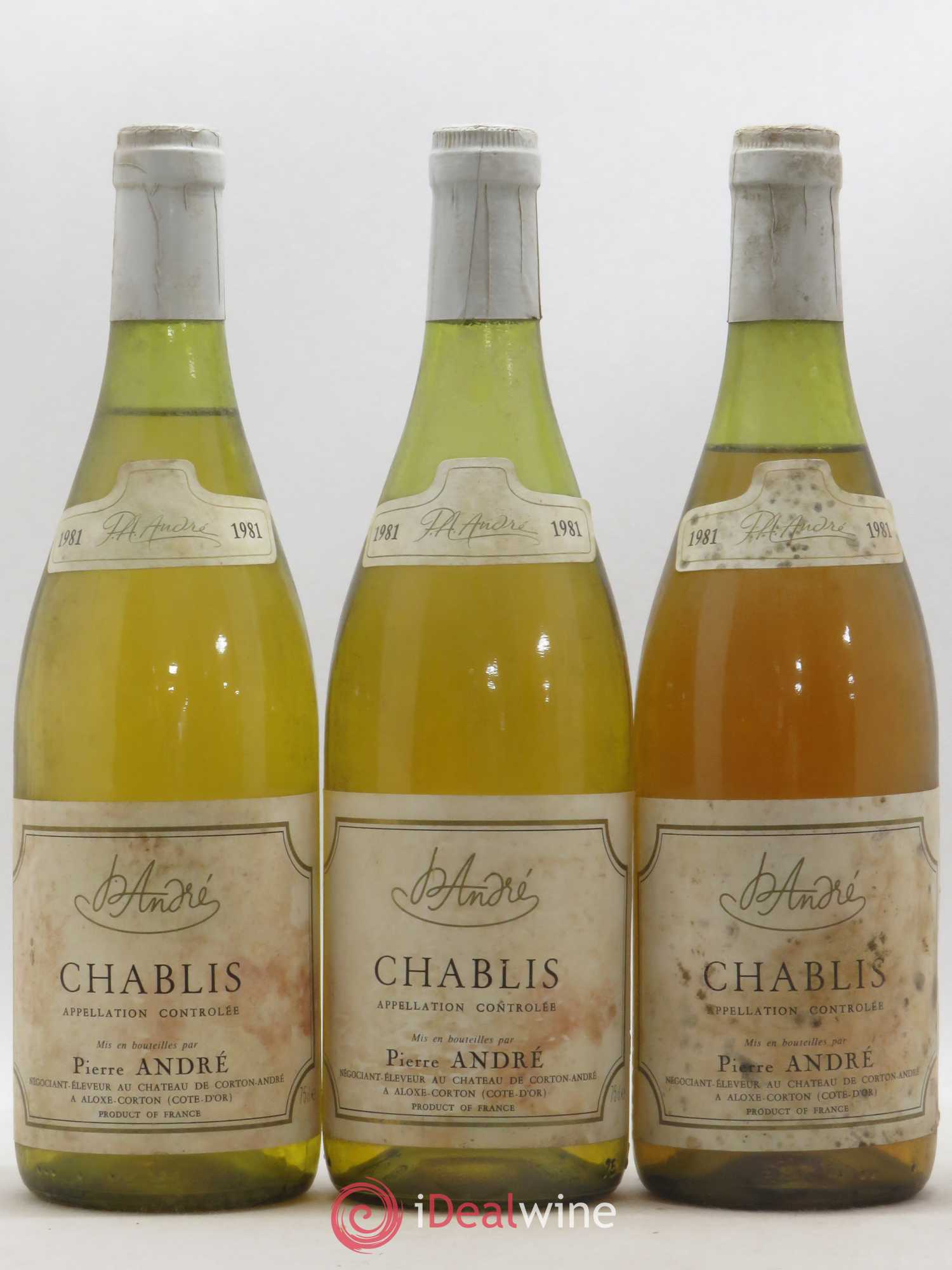 Chablis Pierre André 1981 - Posten von 3 Flaschen - 0