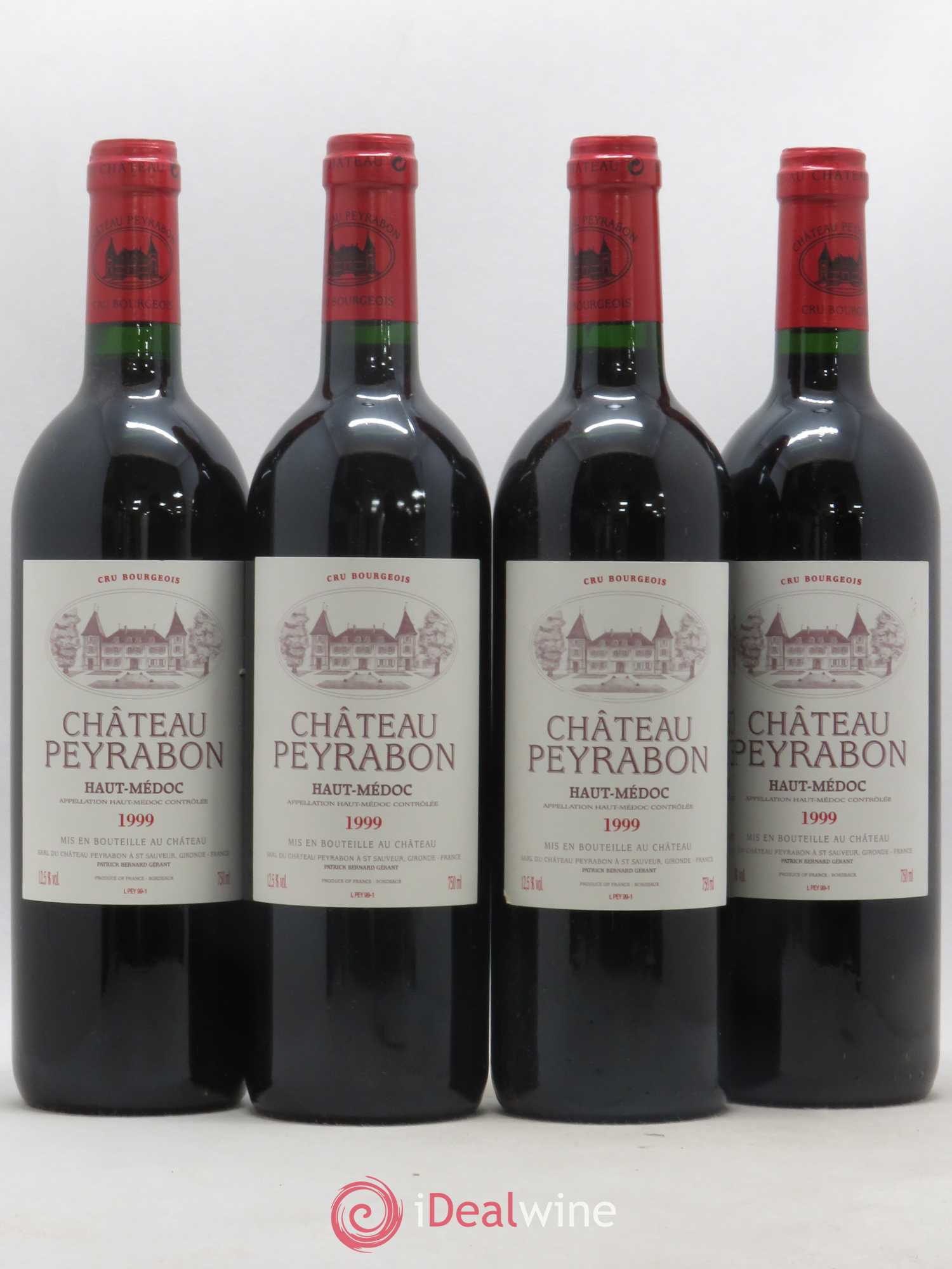 Château Peyrabon Cru Bourgeois 1999 - Lot de 4 bouteilles - 0