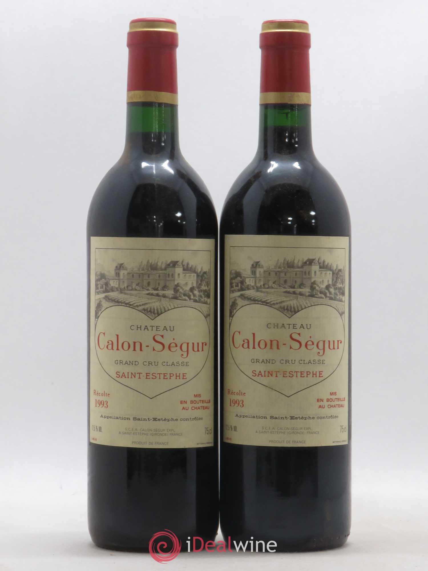 Château Calon Ségur 3ème Grand Cru Classé 1993 - Lot de 2 bouteilles - 0