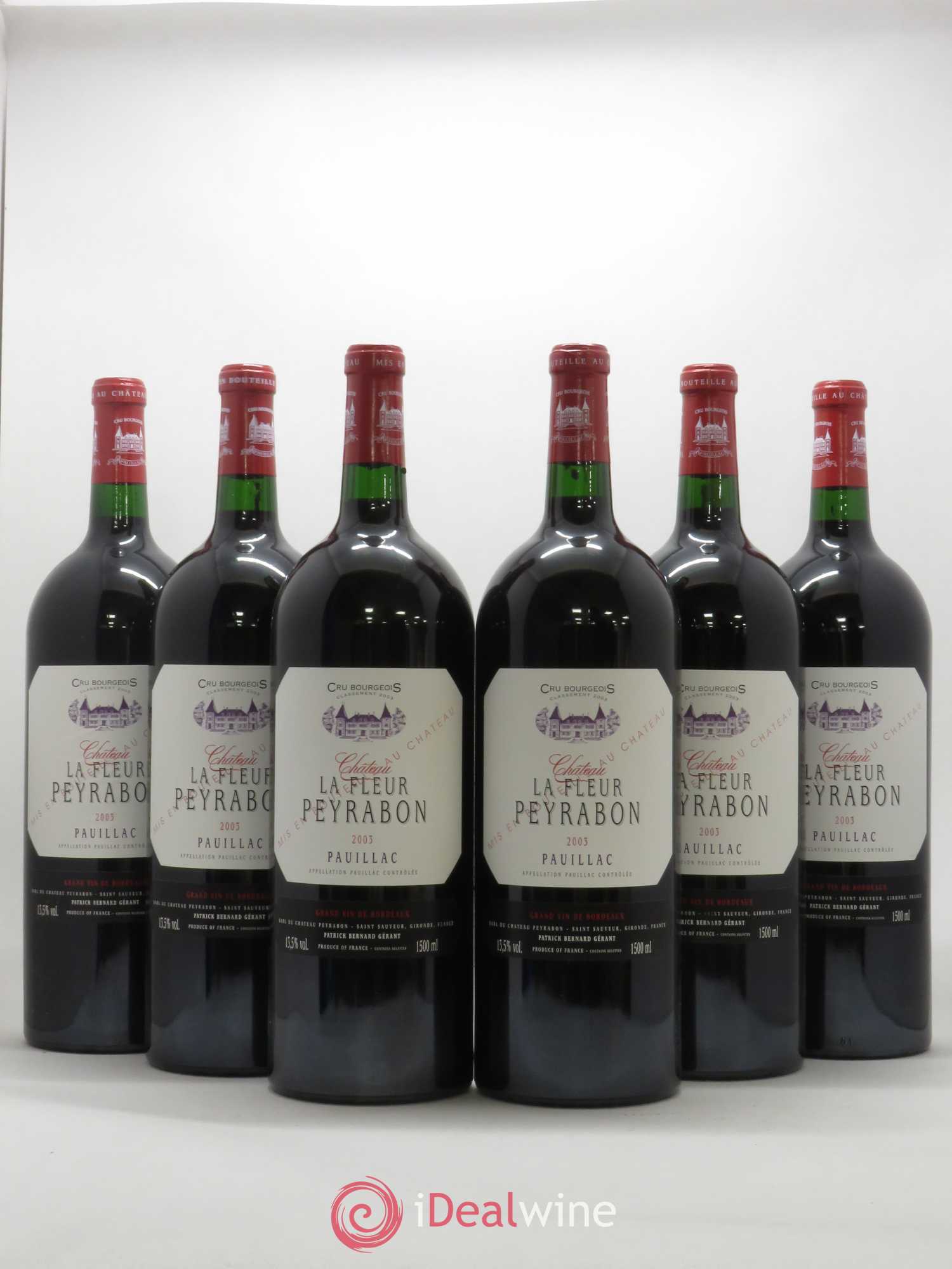 Château La Fleur Peyrabon Cru Bourgeois 2003 - Lot de 6 magnums - 0