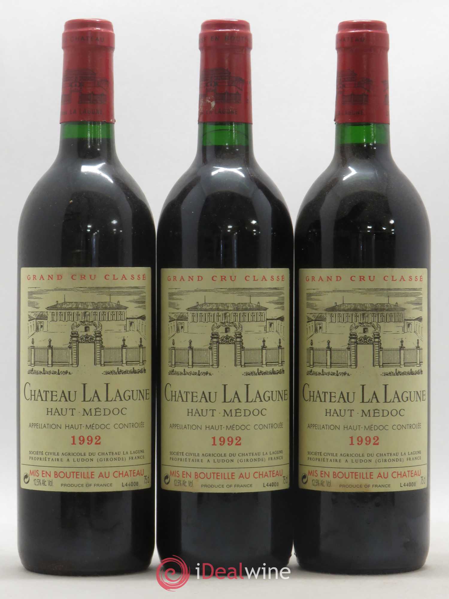 Château la Lagune 3ème Grand Cru Classé 1992 - Lot de 3 bouteilles - 0
