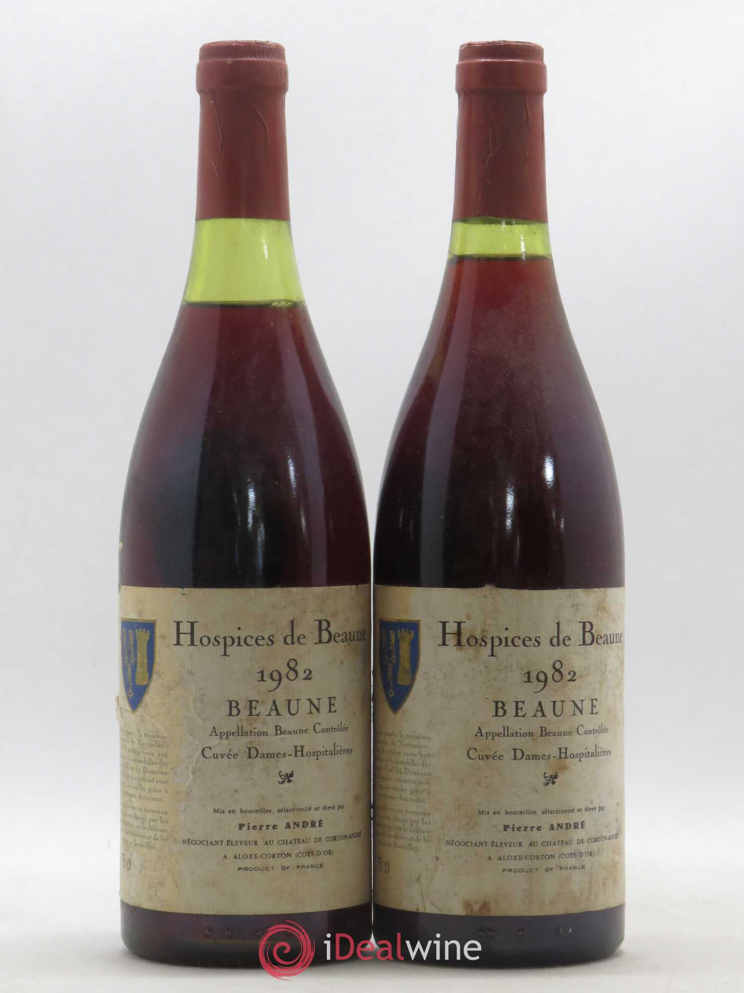 Beaune 1er Cru Cuvée Dames Hospitalières Hospices de Beaune Pierre André 1982 - Lot de 2 bouteilles - 0