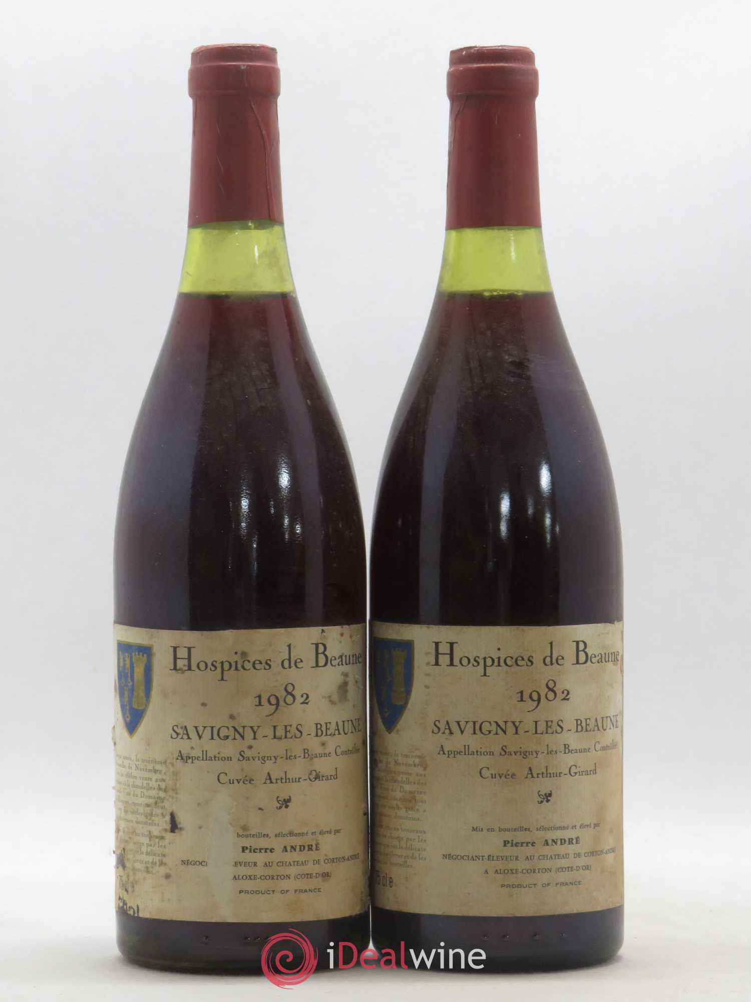 Savigny-lès-Beaune Arthur Girard Hospices de Beaune Pierre Andre 1982 - Posten von 2 Flaschen - 0