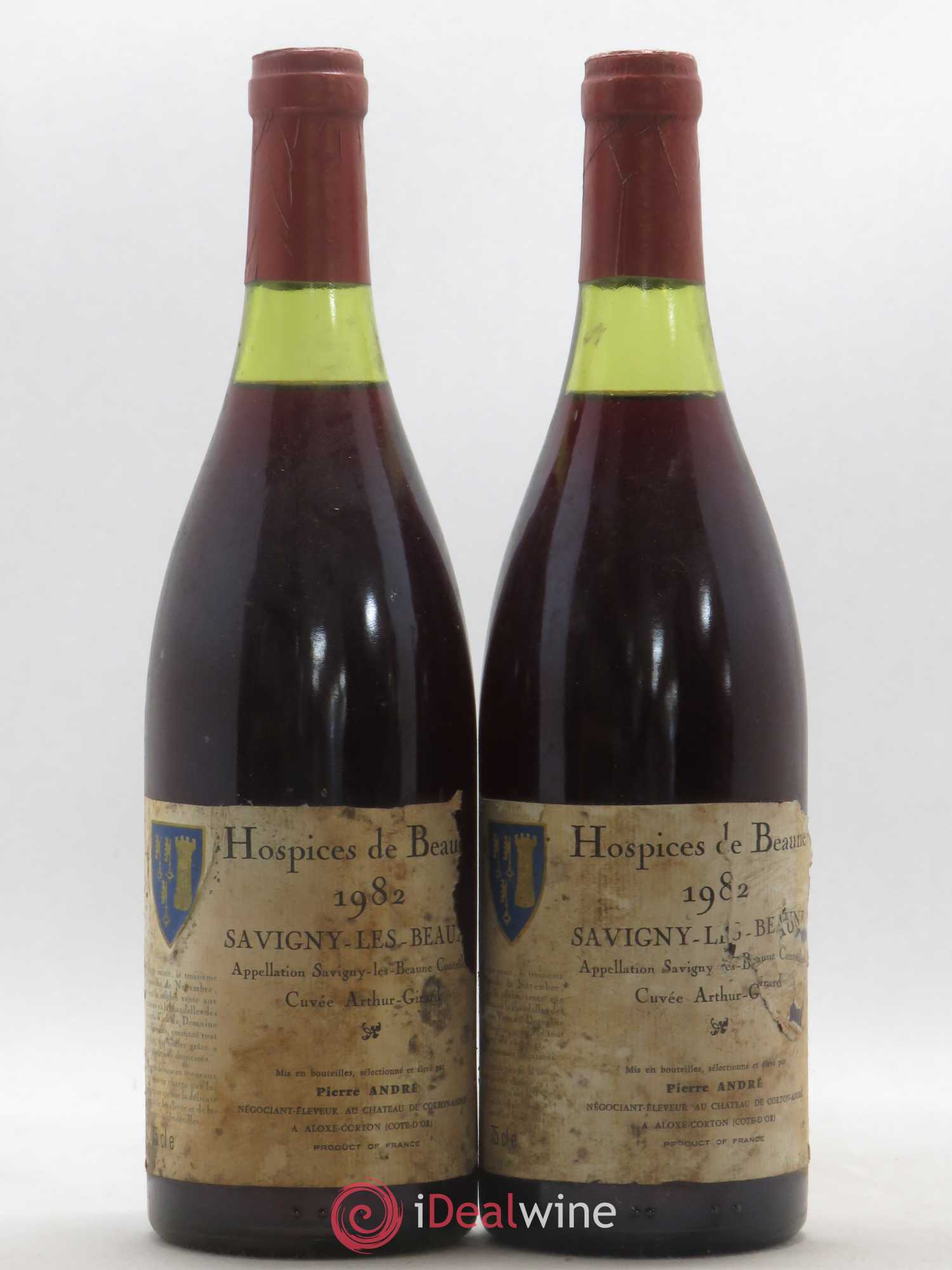 Savigny-lès-Beaune Arthur Girard Hospices de Beaune Pierre Andre 1982 - Posten von 2 Flaschen - 0
