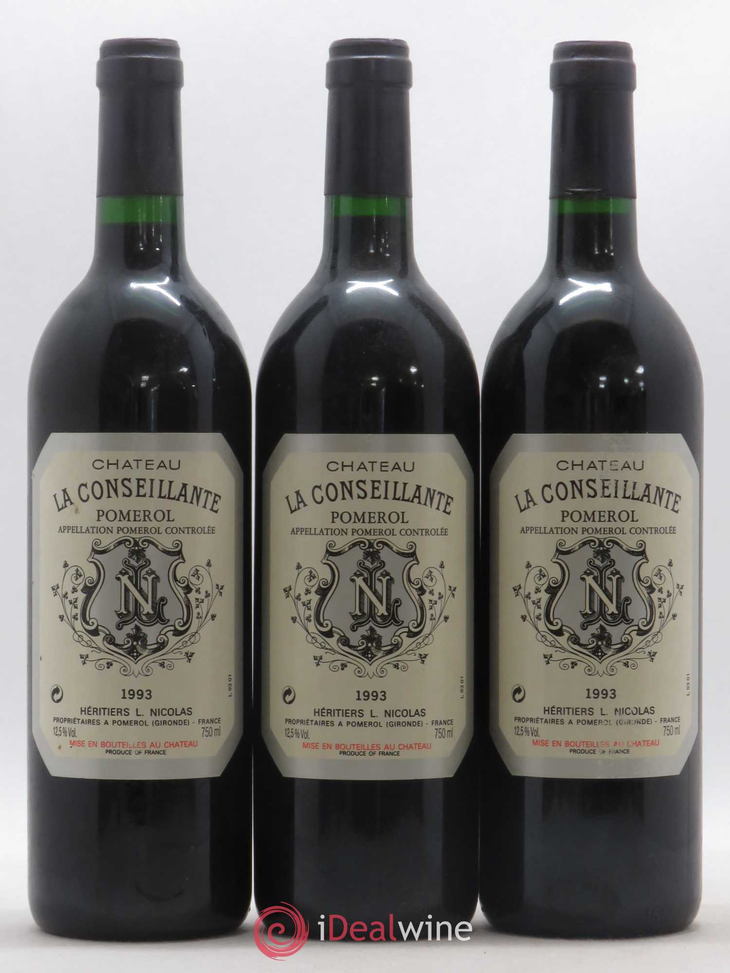 Château la Conseillante 1993 - Lot de 3 bouteilles - 0