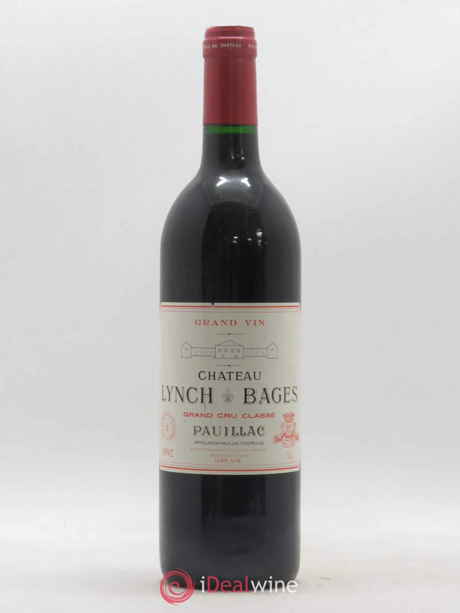 Château Lynch Bages 5ème Grand Cru Classé 1992 - Lot de 1 bouteille - 0