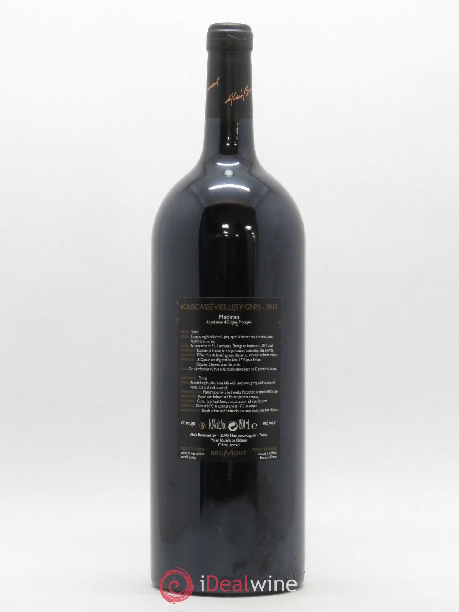 Madiran Vieilles Vignes Château Bouscassé - Alain Brumont 2013 - Lot de 1 magnum - 1
