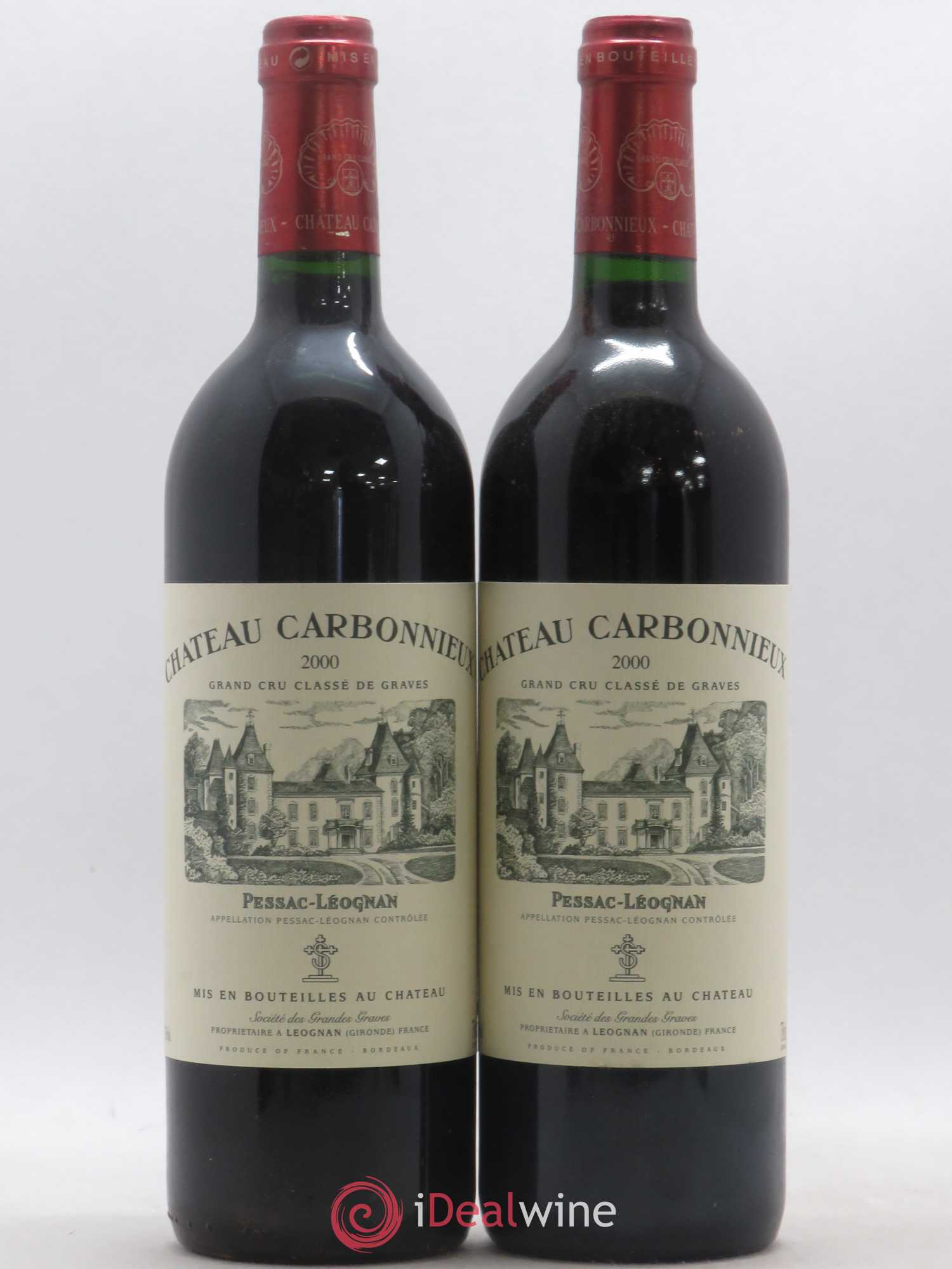 Château Carbonnieux Cru Classé de Graves 2000 - Lot de 2 bouteilles - 0