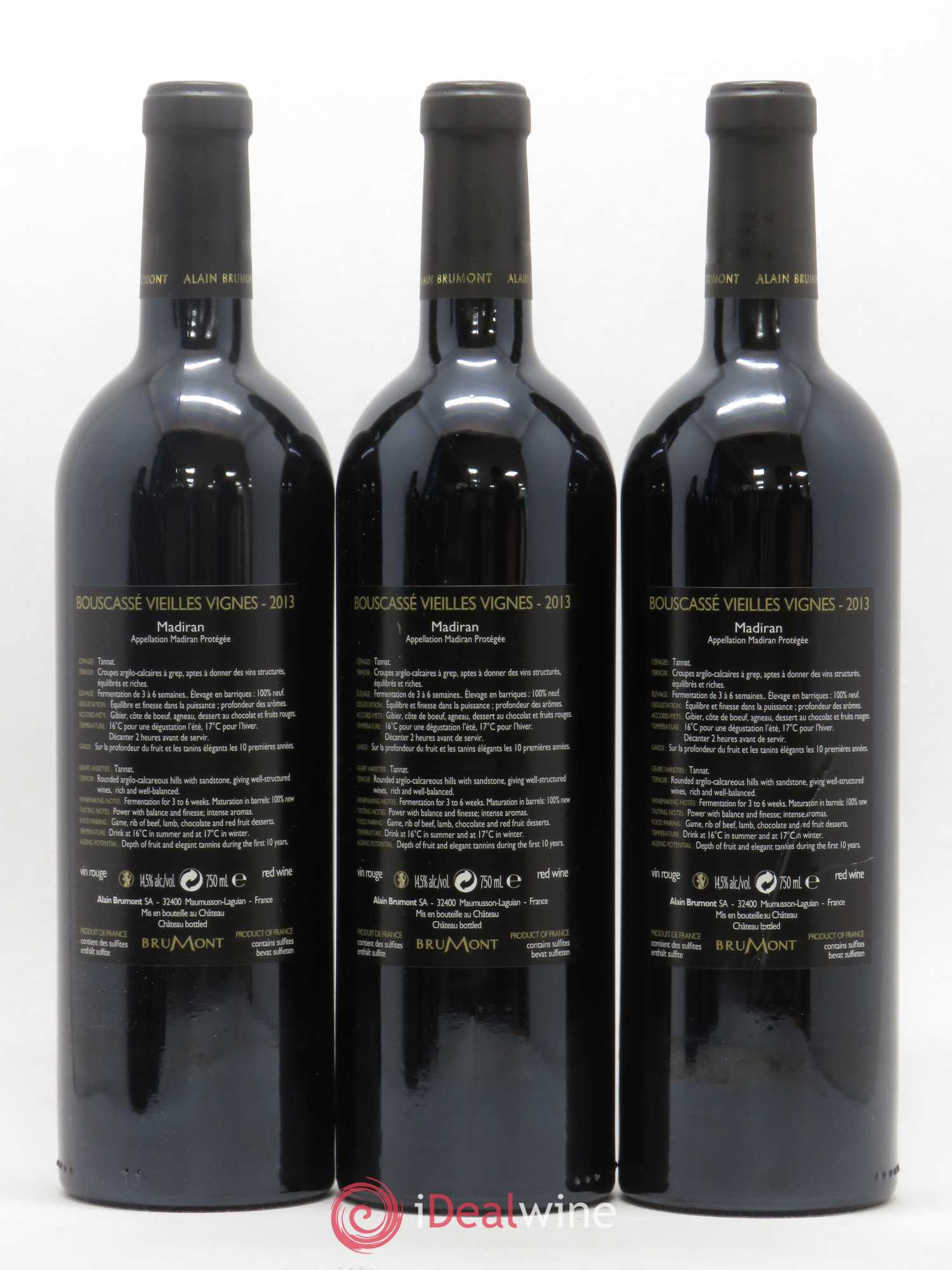 Madiran Vieilles Vignes Château Bouscassé - Alain Brumont 2013 - Lot of 6 bottles - 4