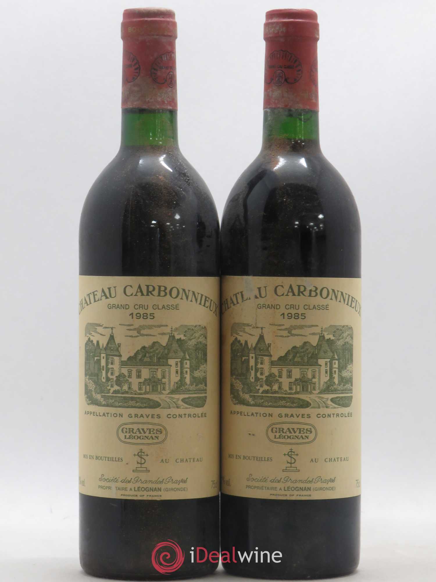 Château Carbonnieux Cru Classé de Graves 1985 - Lot de 2 bouteilles - 0