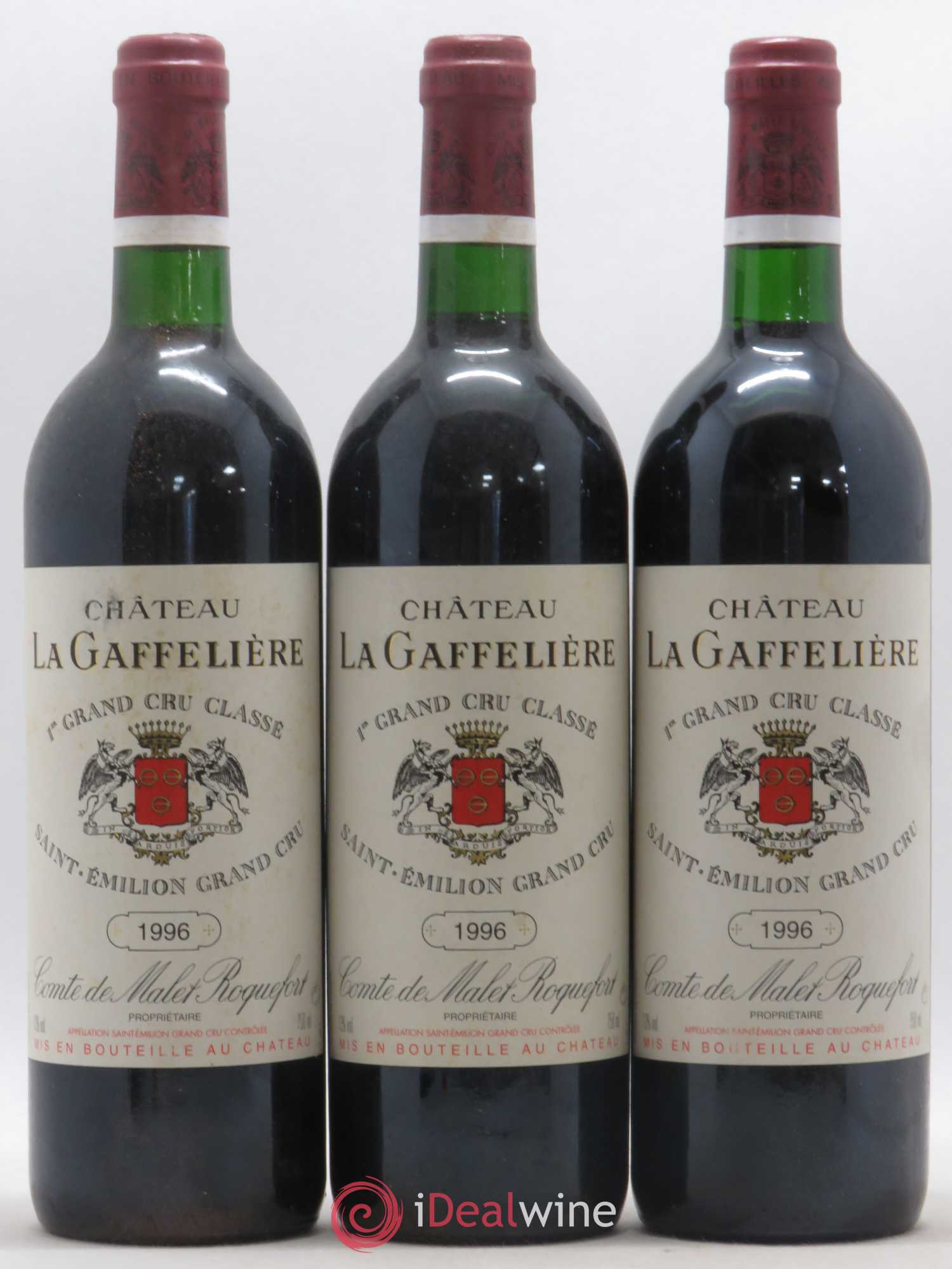 Château la Gaffelière 1er Grand Cru Classé B 1996 - Lot de 3 bouteilles - 0