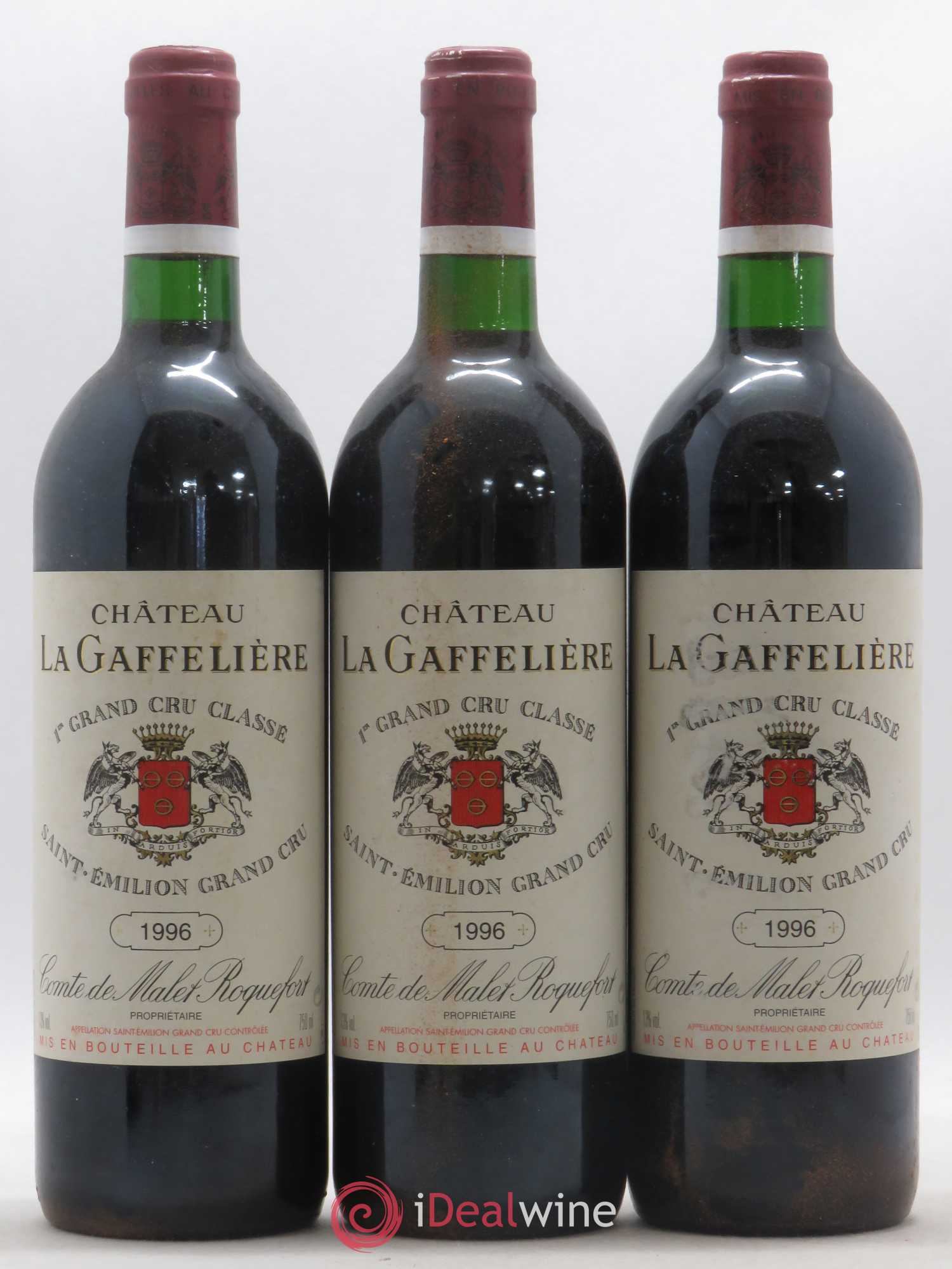 Château la Gaffelière 1er Grand Cru Classé B 1996 - Lot de 3 bouteilles - 0