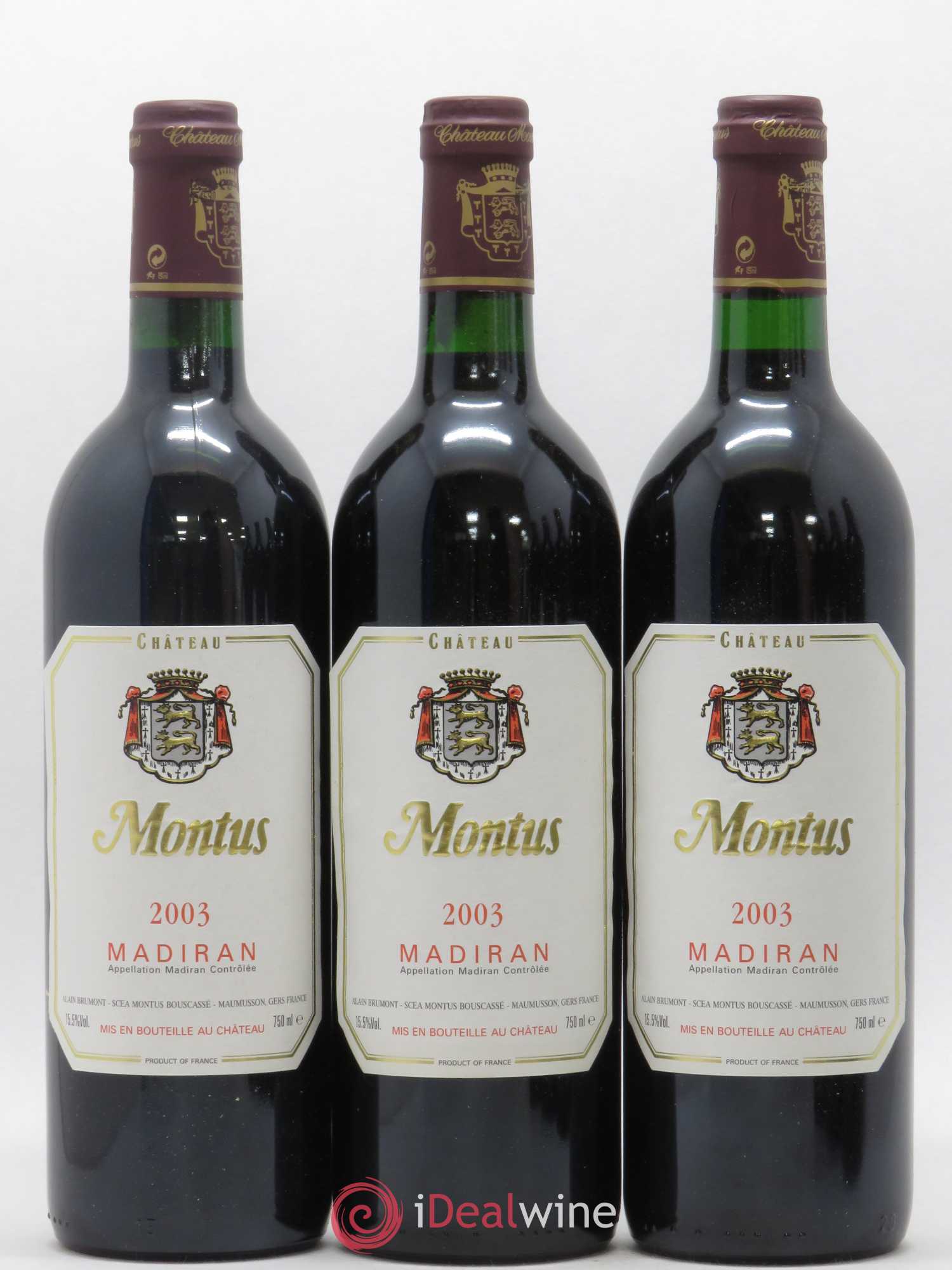 Madiran Château Montus Alain Brumont 2003 - Lot de 6 bouteilles - 1
