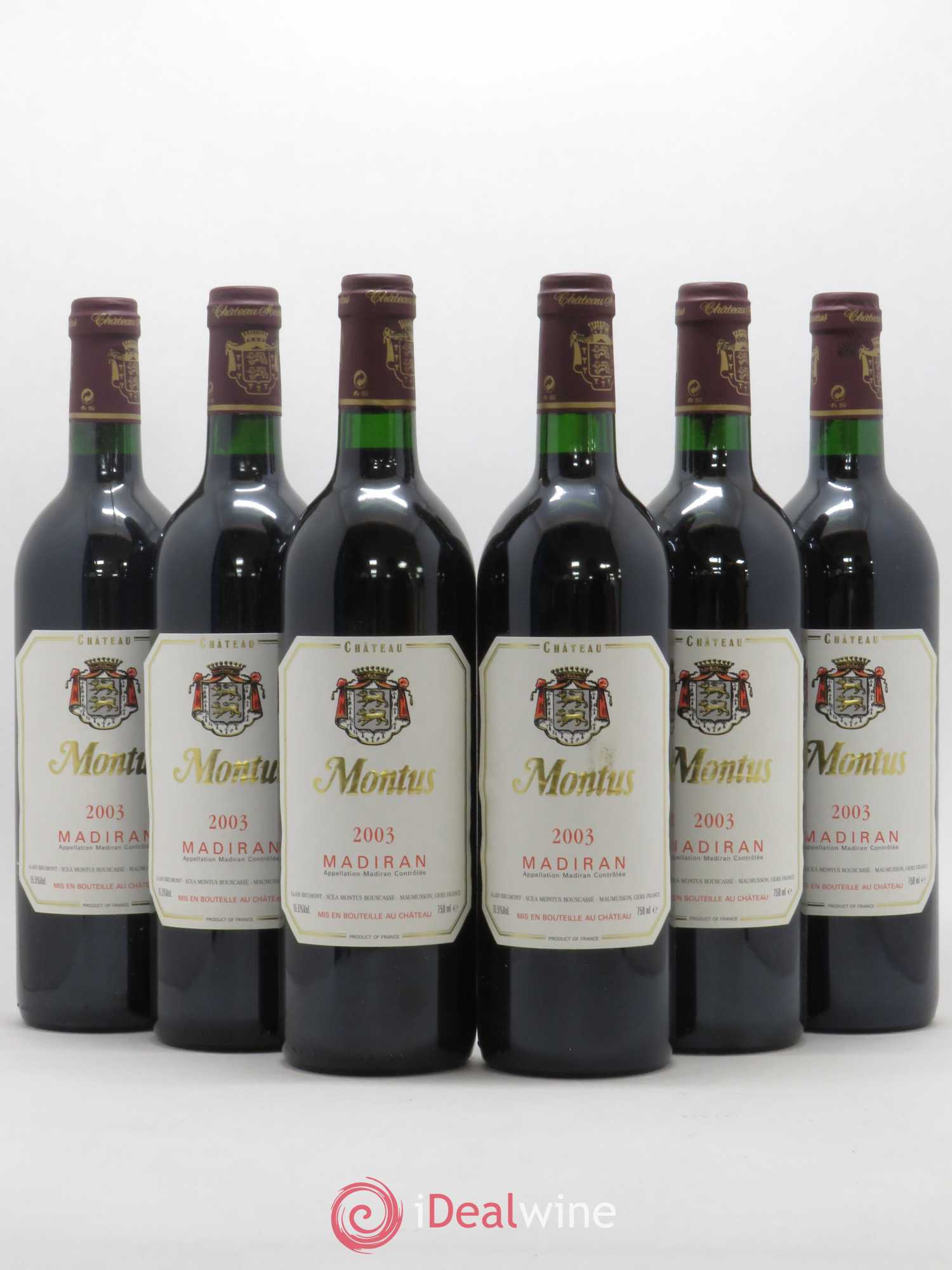 Madiran Château Montus Alain Brumont 2003 - Lot de 6 bouteilles - 0