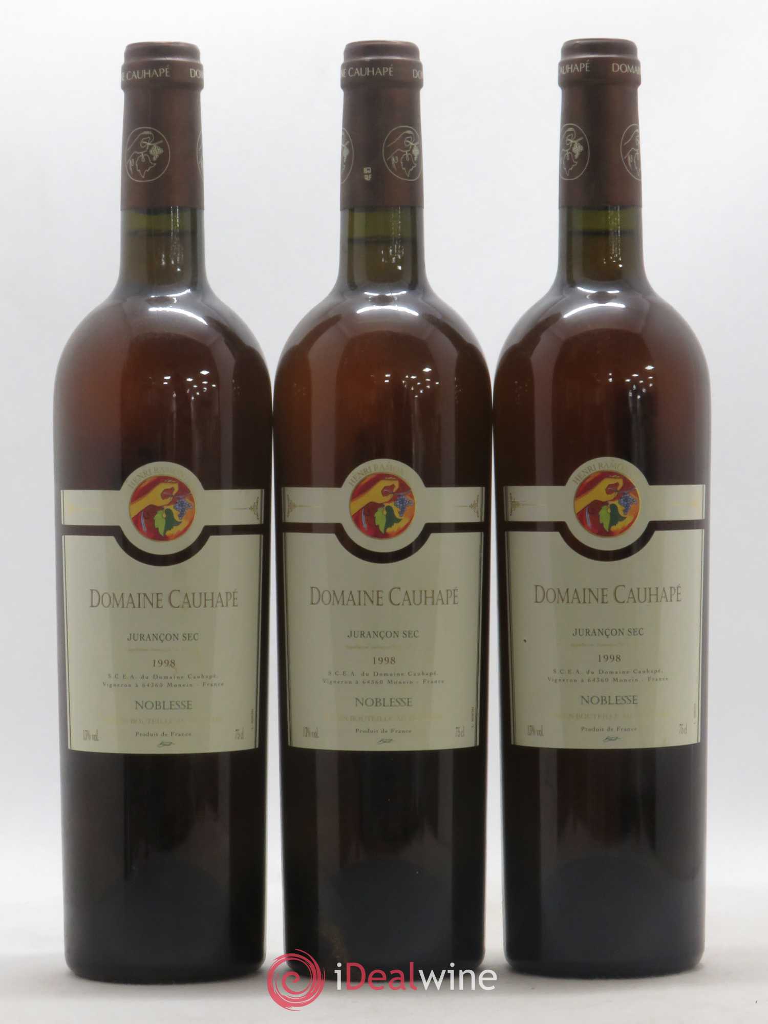 Jurançon sec Noblesse Domaine Cauhapé (sans prix de réserve) 1998 - Posten von 3 Flaschen - 0