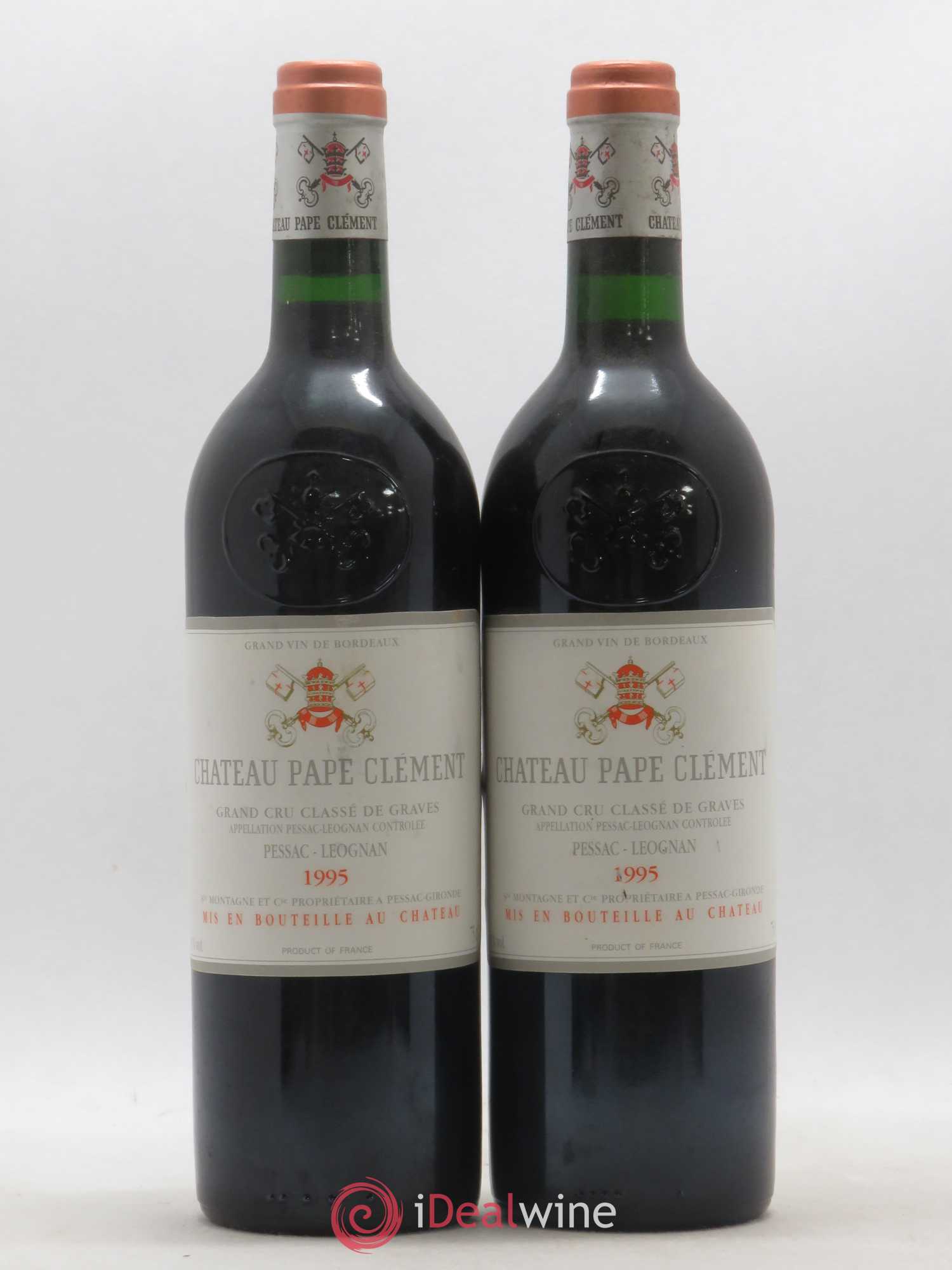 Château Pape Clément Cru Classé de Graves 1995 - Lot de 2 bouteilles - 0