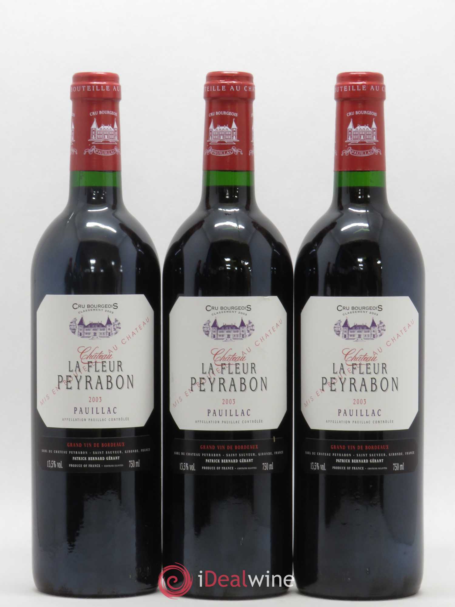 Château La Fleur Peyrabon Cru Bourgeois 2003 - Lot de 12 bouteilles - 1