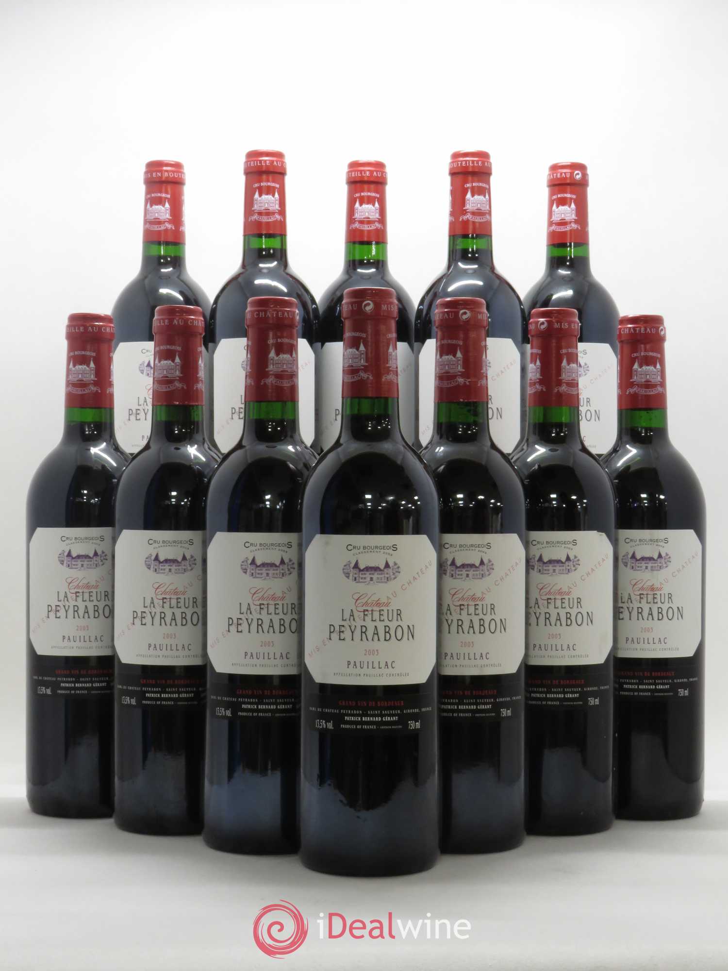 Château La Fleur Peyrabon Cru Bourgeois 2003 - Lot de 12 bouteilles - 0