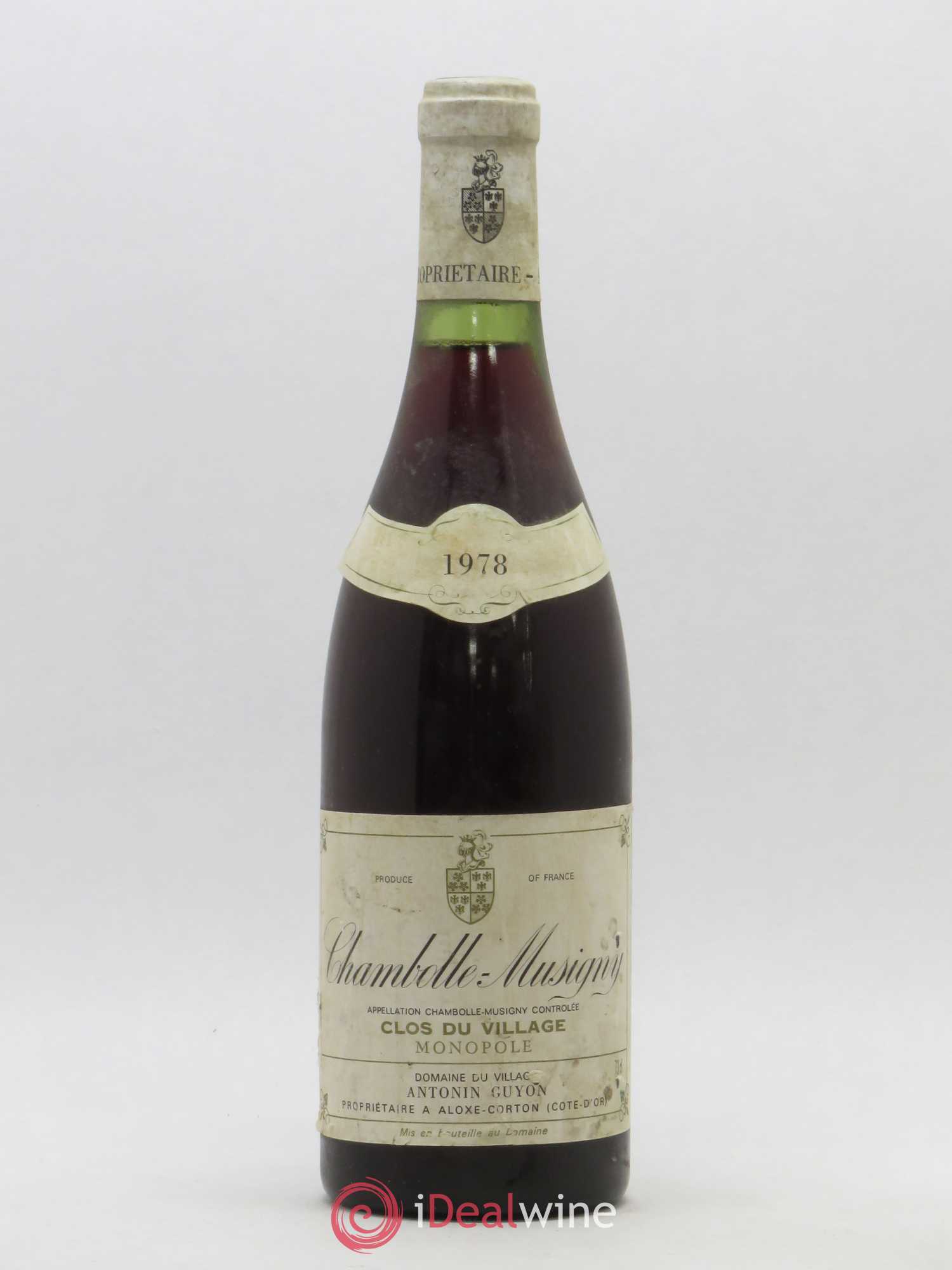 Chambolle-Musigny Clos du Village Anthony Guyon 1978 - Posten von 1 Flasche - 0