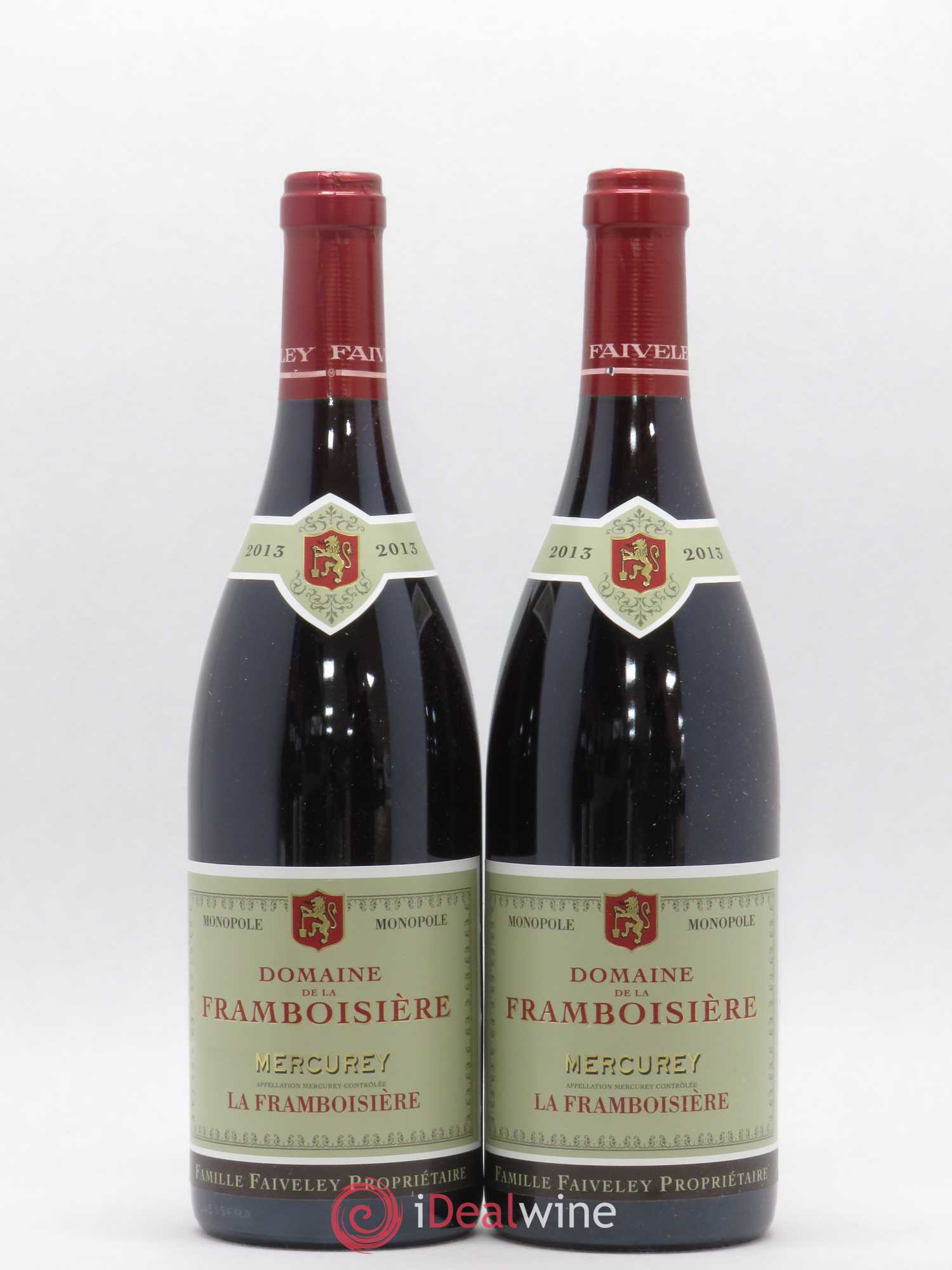 Mercurey Domaine de La Framboisière Faiveley 2013 - Posten von 2 Flaschen - 0