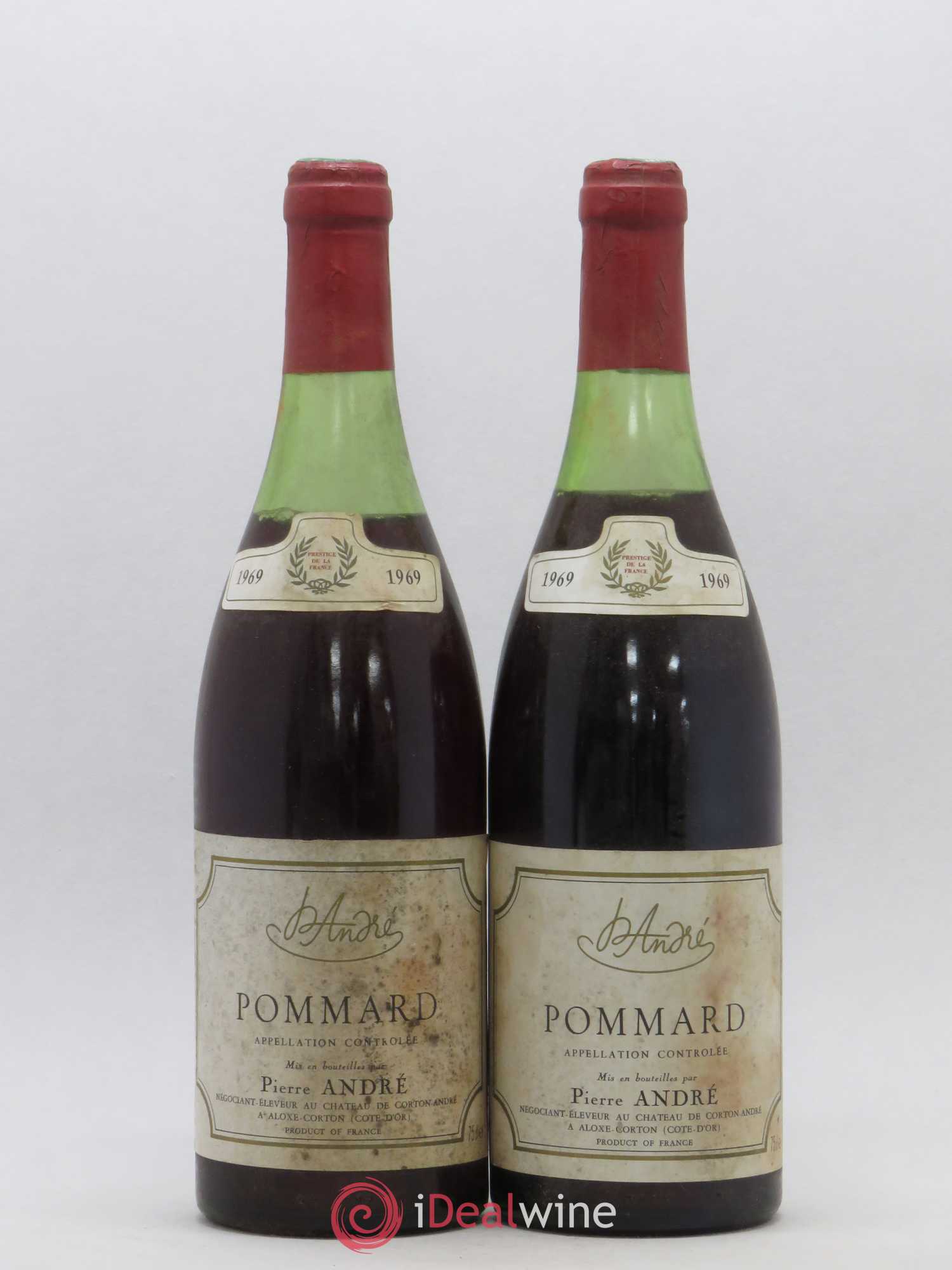 Pommard Pierre André 1969 - Lot de 2 bouteilles - 0