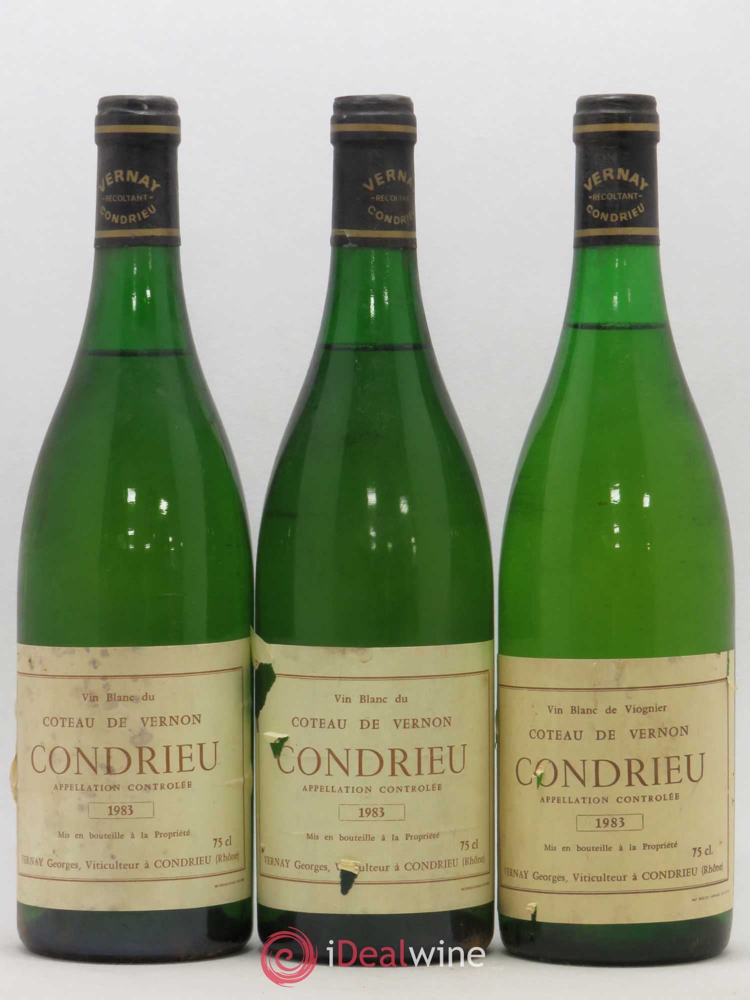 Condrieu Coteau de Vernon Georges Vernay 1983 - Lot de 3 bouteilles - 0