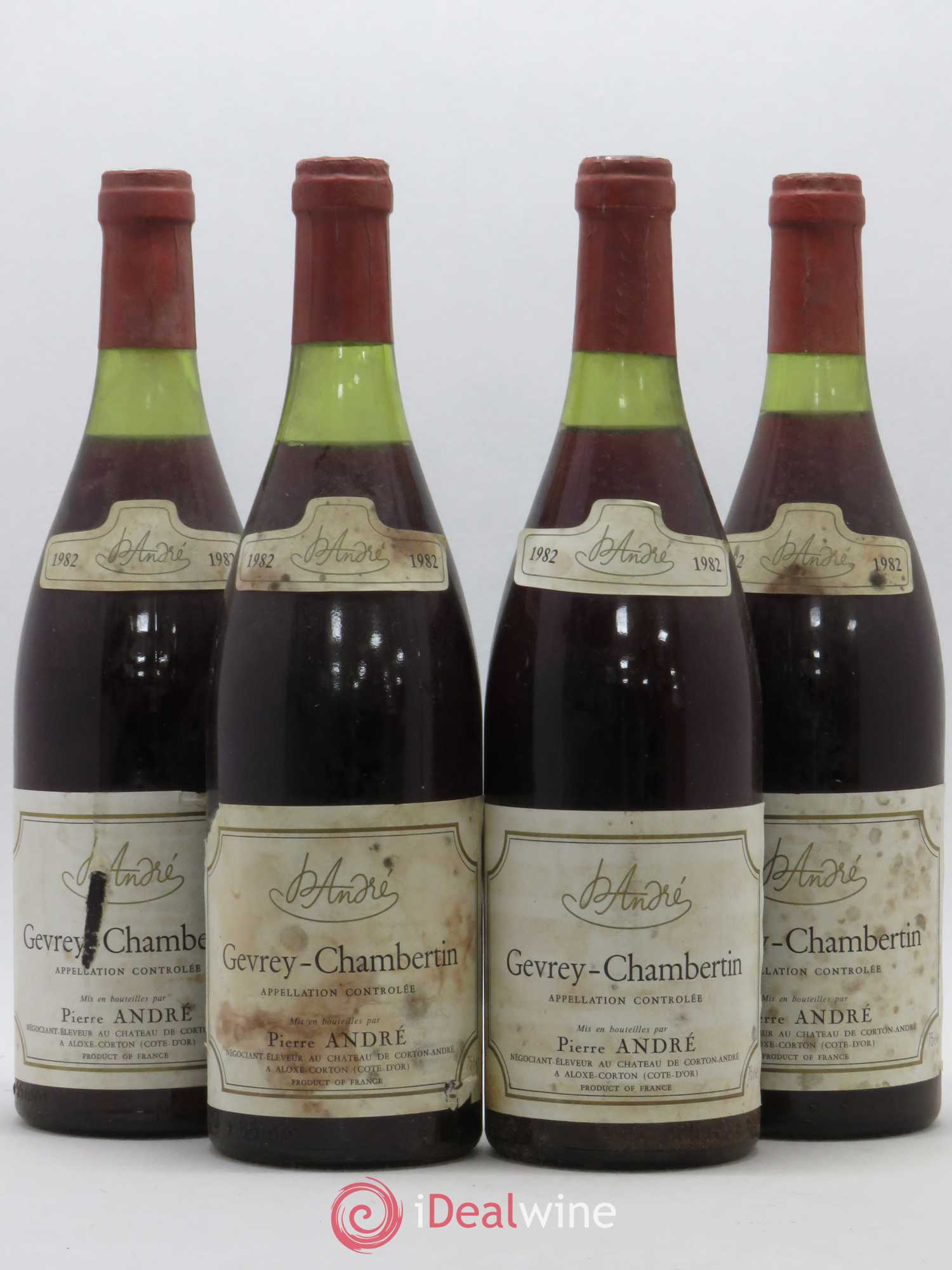 Gevrey-Chambertin Pierre André 1982 - Lot de 4 bouteilles - 0