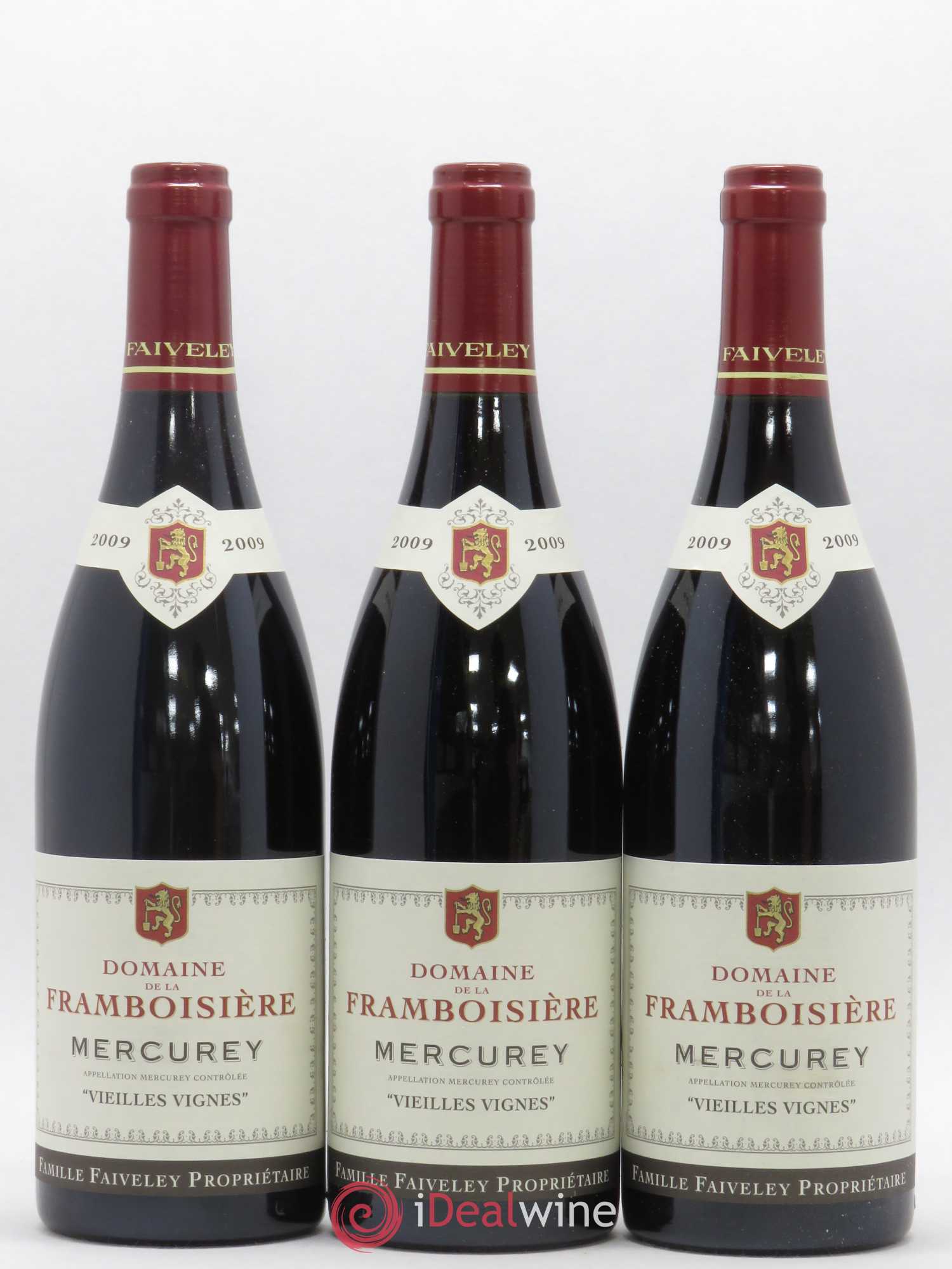 Mercurey Vielles vignes Domaine de La Framboisière Faiveley 2009 - Posten von 3 Flaschen - 0