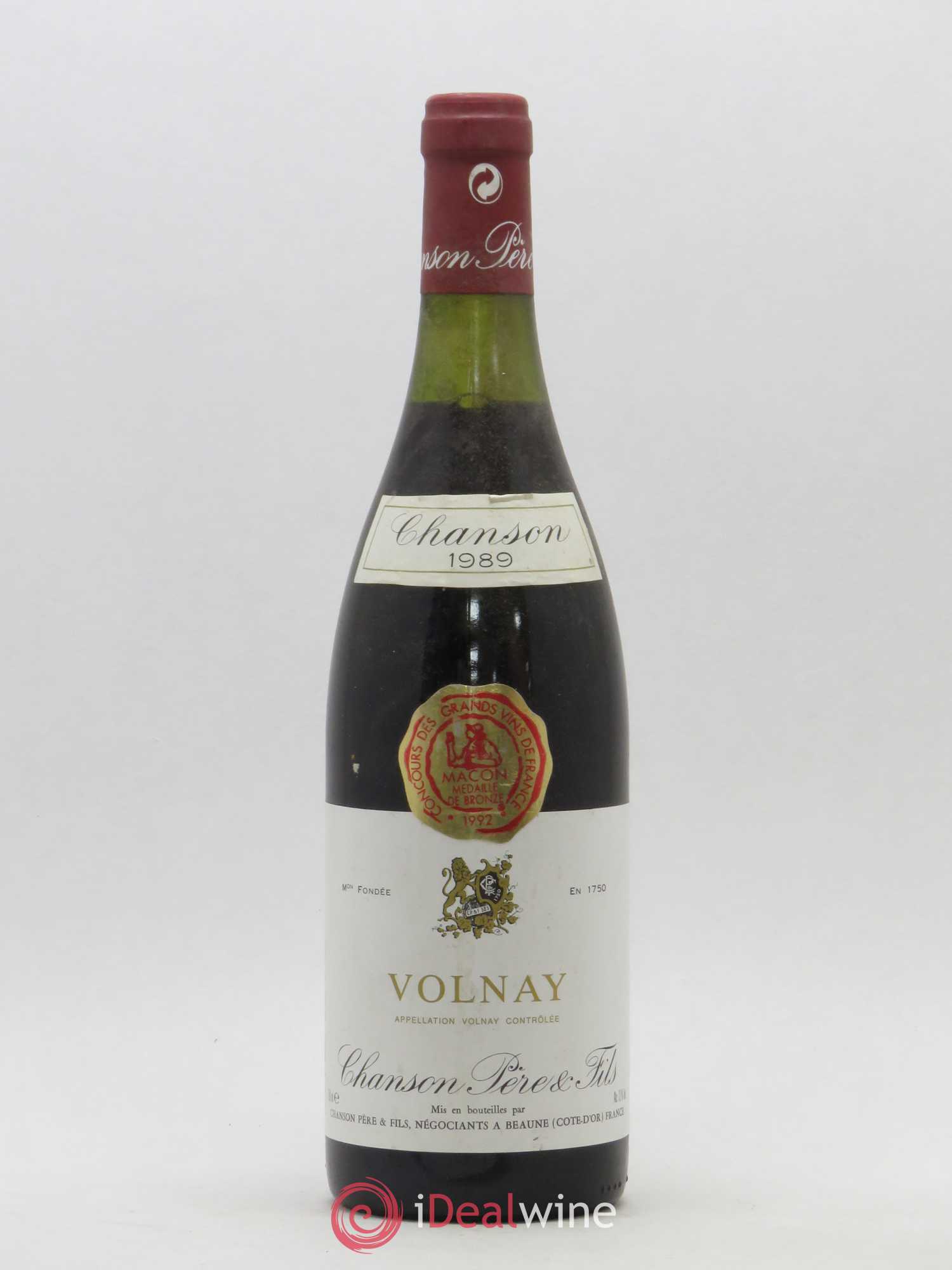 Volnay Chanson Père et fils 1989 - Posten von 1 Flasche - 0
