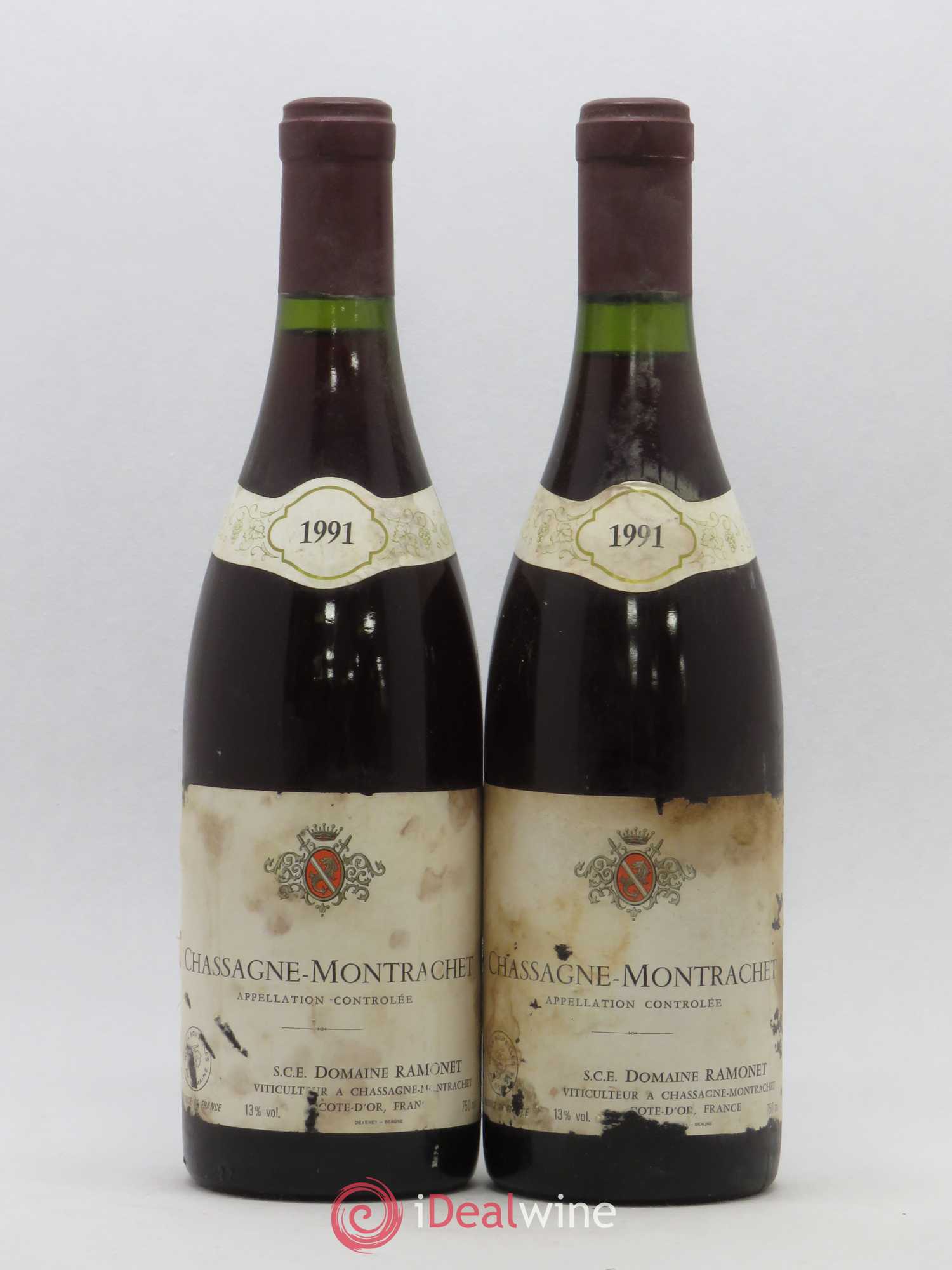 Chassagne-Montrachet Ramonet (Domaine) 1991 - Lot de 2 bouteilles - 0