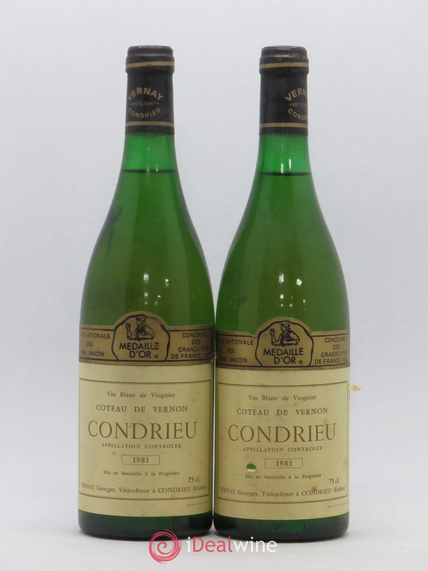Condrieu Coteau de Vernon Georges Vernay 1981 - Lot de 2 bouteilles - 0