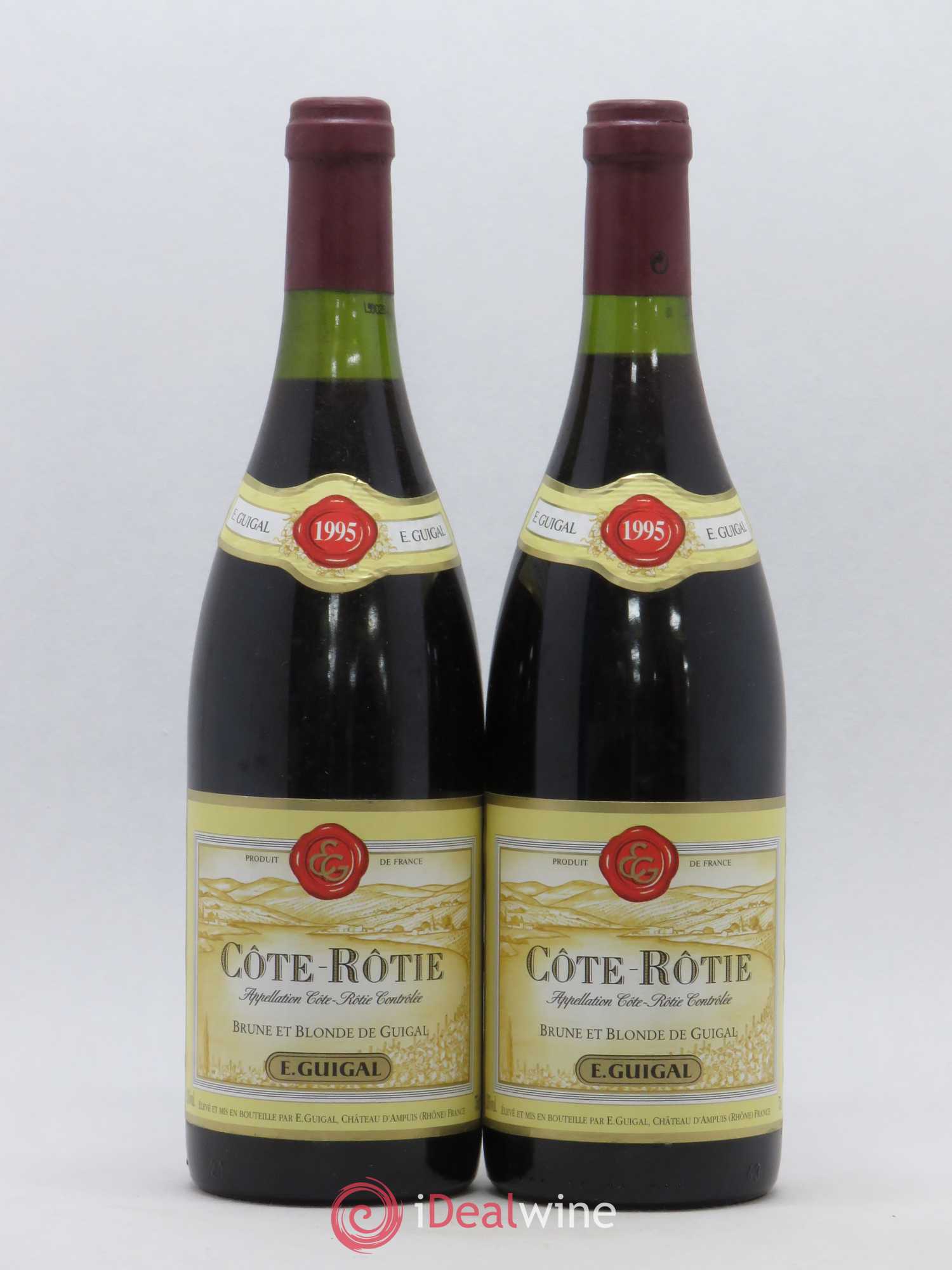 Côte-Rôtie Côtes Brune et Blonde Guigal 1995 - Lot de 2 bouteilles - 0
