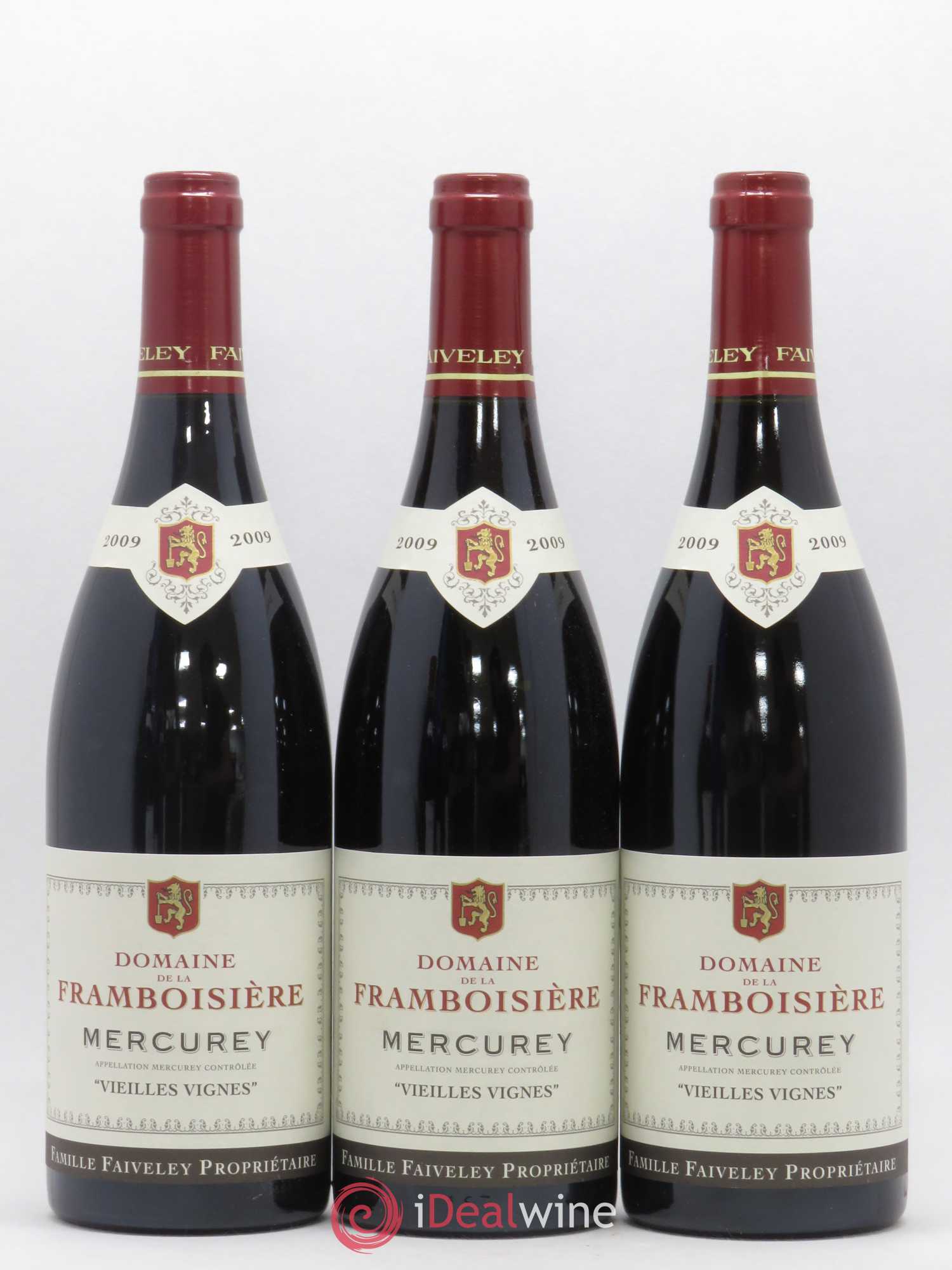 Mercurey Vielles vignes Domaine de La Framboisière Faiveley 2009 - Posten von 3 Flaschen - 0