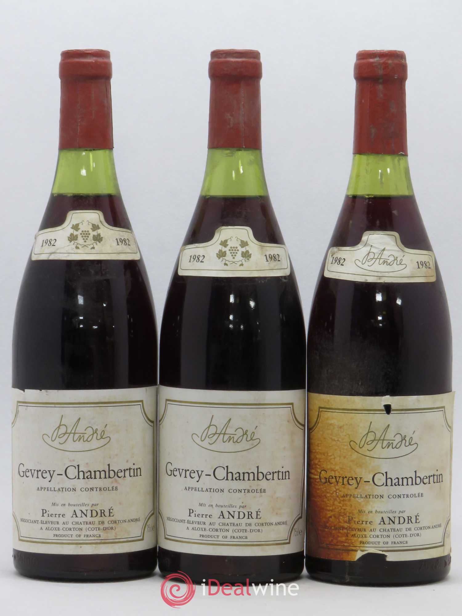 Gevrey-Chambertin Pierre André 1982 - Lot de 3 bouteilles - 0