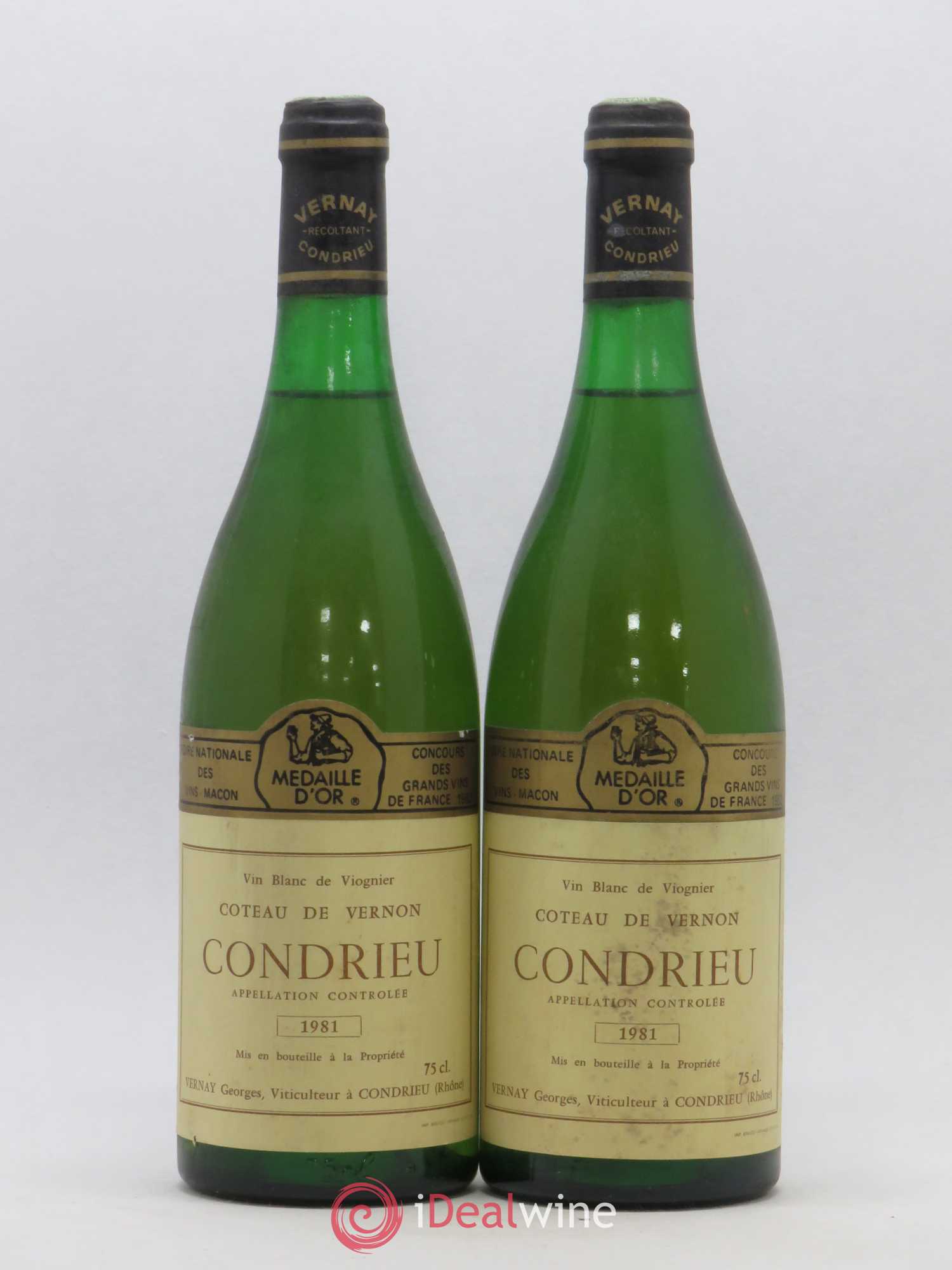 Condrieu Coteau de Vernon Georges Vernay 1981 - Lot de 2 bouteilles - 0