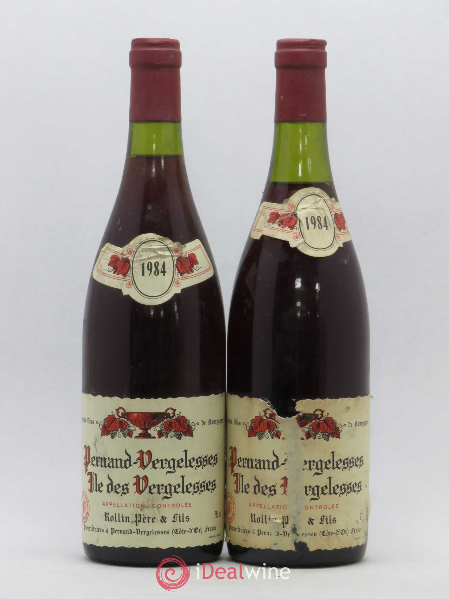 Pernand-Vergelesses Ile des Vergelesses Rollin Père & Fils 1984 - Posten von 2 Flaschen - 0