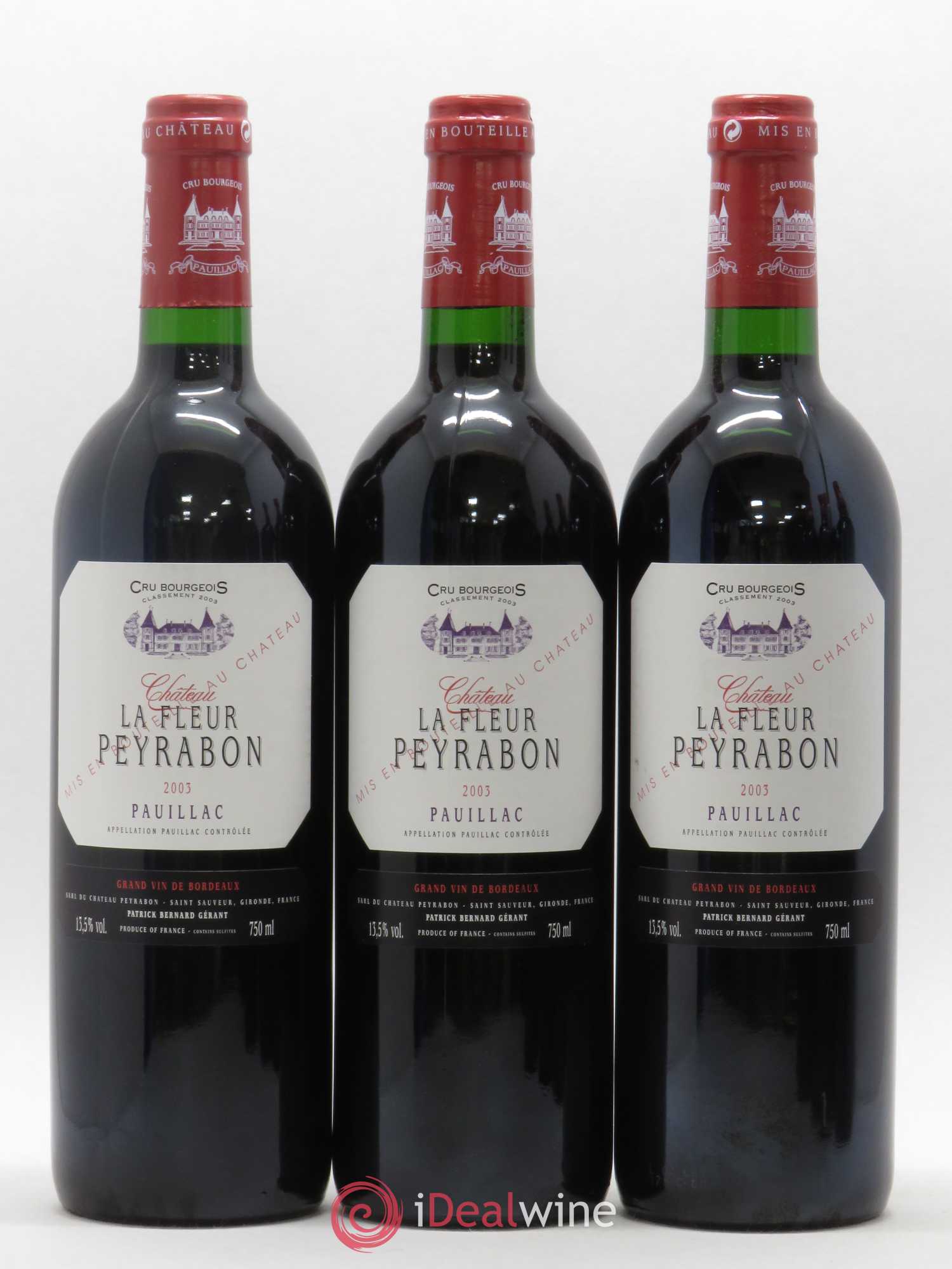 Château La Fleur Peyrabon Cru Bourgeois 2003 - Lot de 12 bouteilles - 1