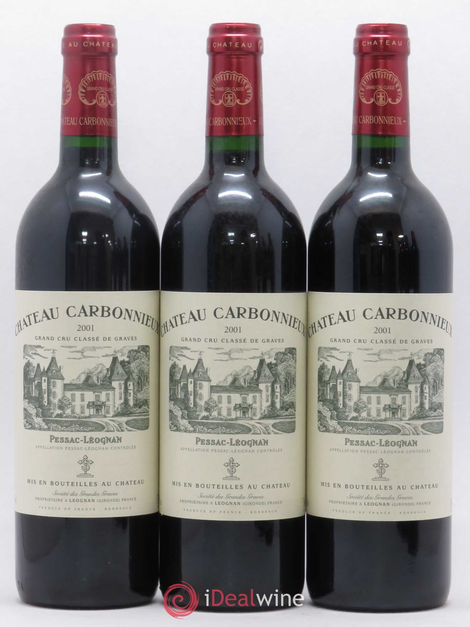 Château Carbonnieux Cru Classé de Graves 2001 - Lot de 12 bouteilles - 1