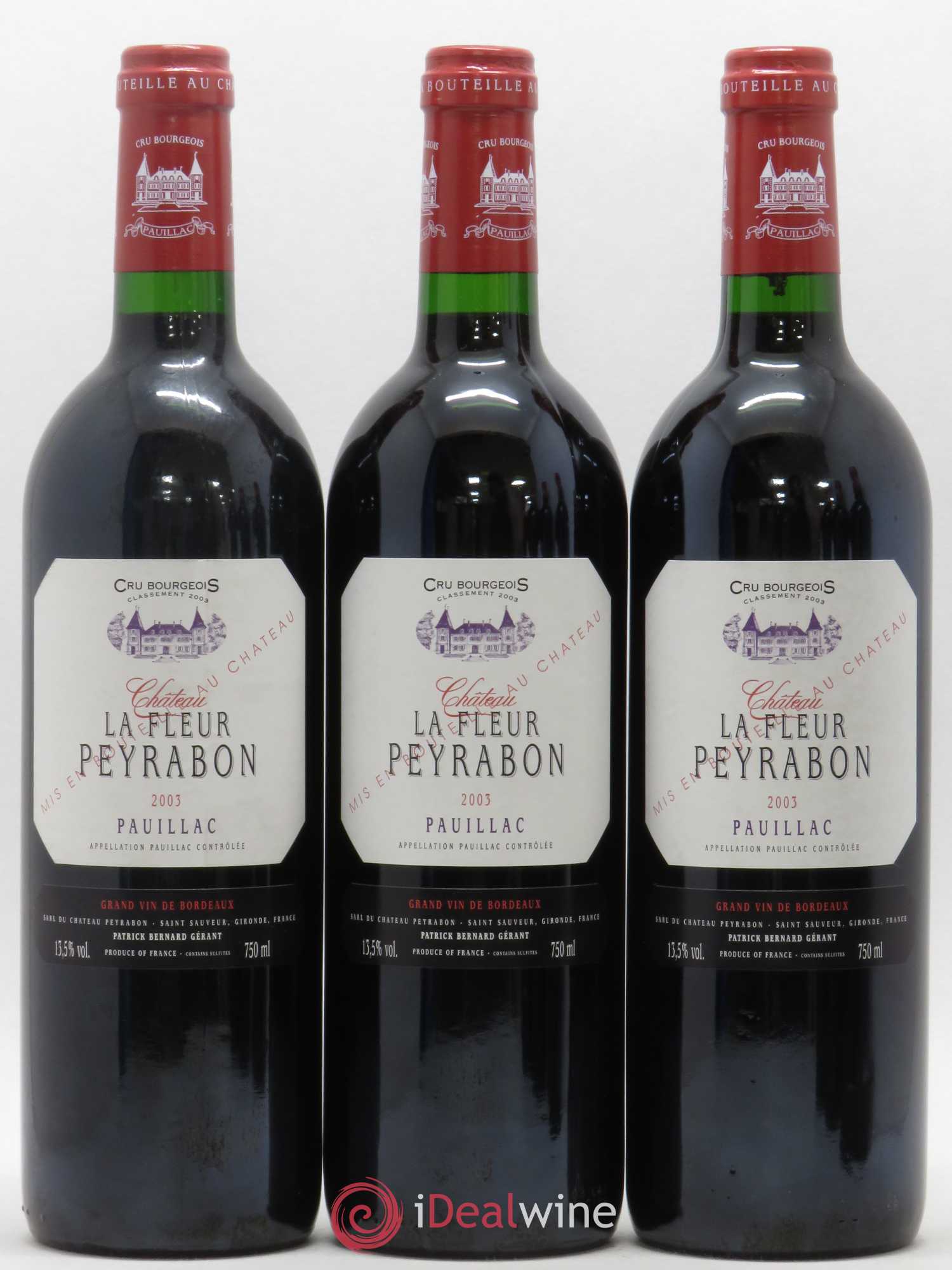 Château La Fleur Peyrabon Cru Bourgeois 2003 - Lot de 12 bouteilles - 1