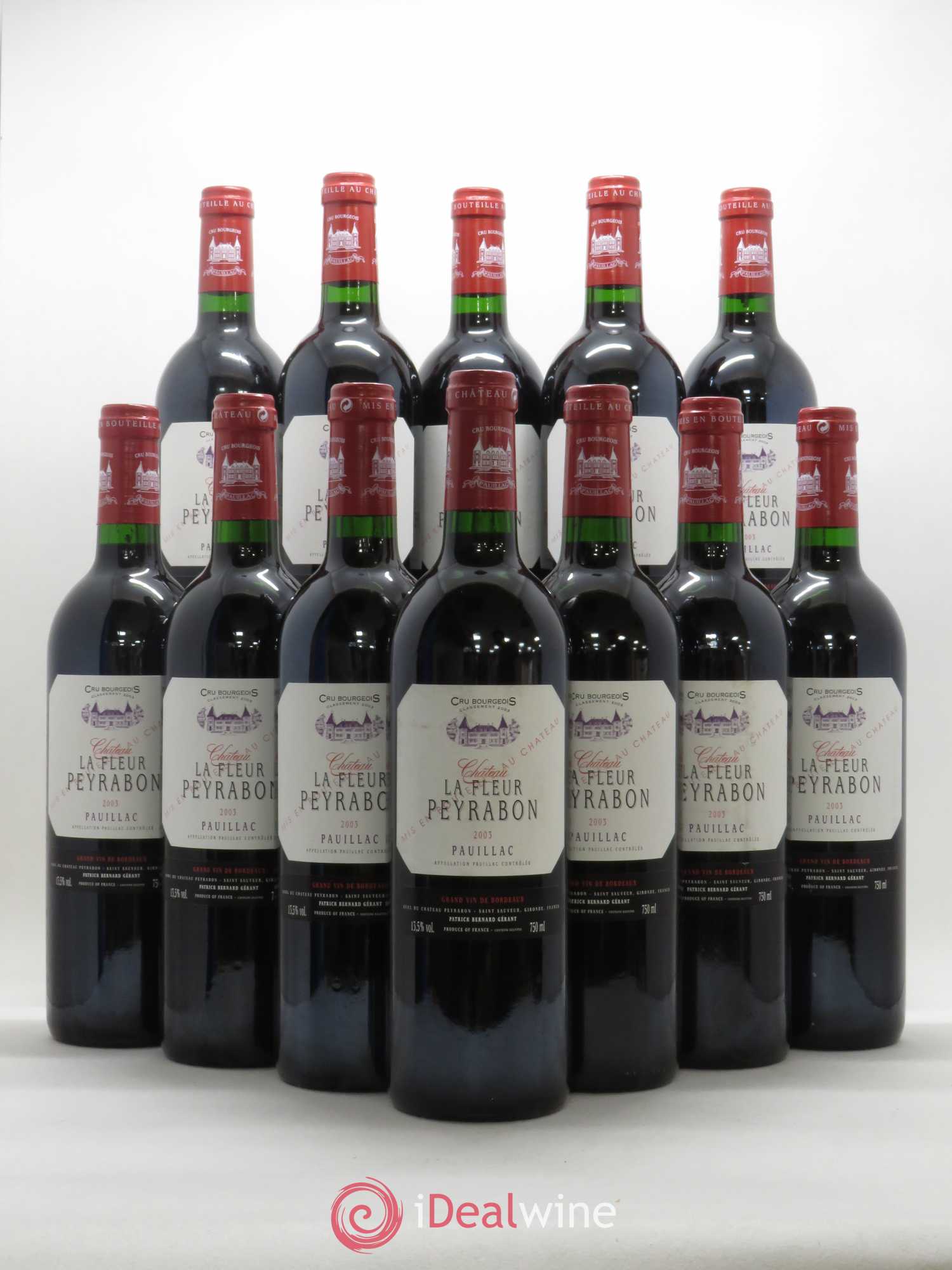 Château La Fleur Peyrabon Cru Bourgeois 2003 - Lot de 12 bouteilles - 0