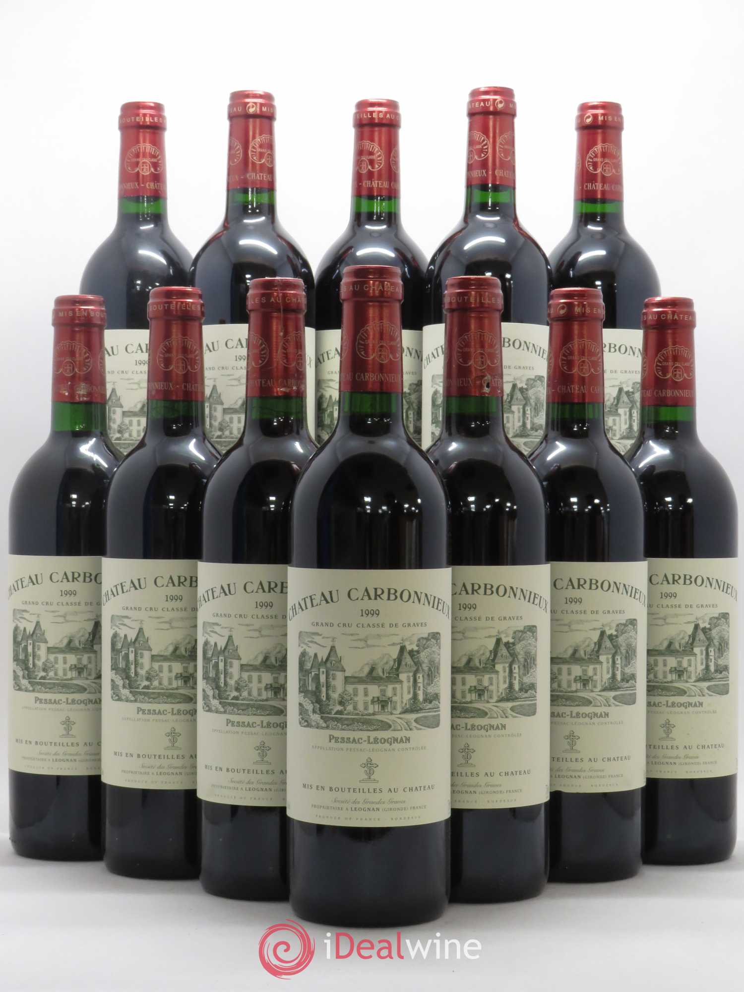 Château Carbonnieux Cru Classé de Graves 1990 - Lot de 12 bouteilles - 0