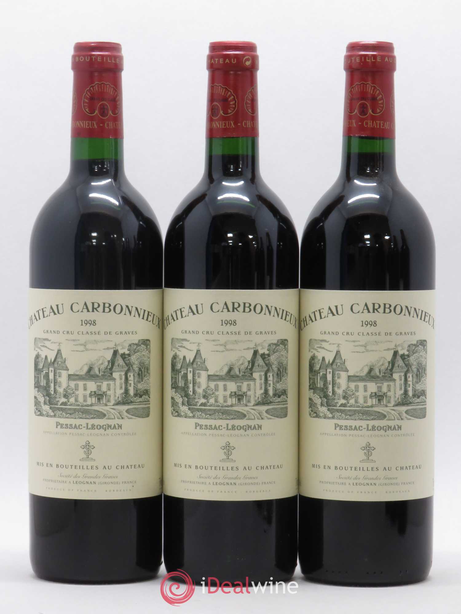 Château Carbonnieux Cru Classé de Graves 1998 - Lot de 12 bouteilles - 1