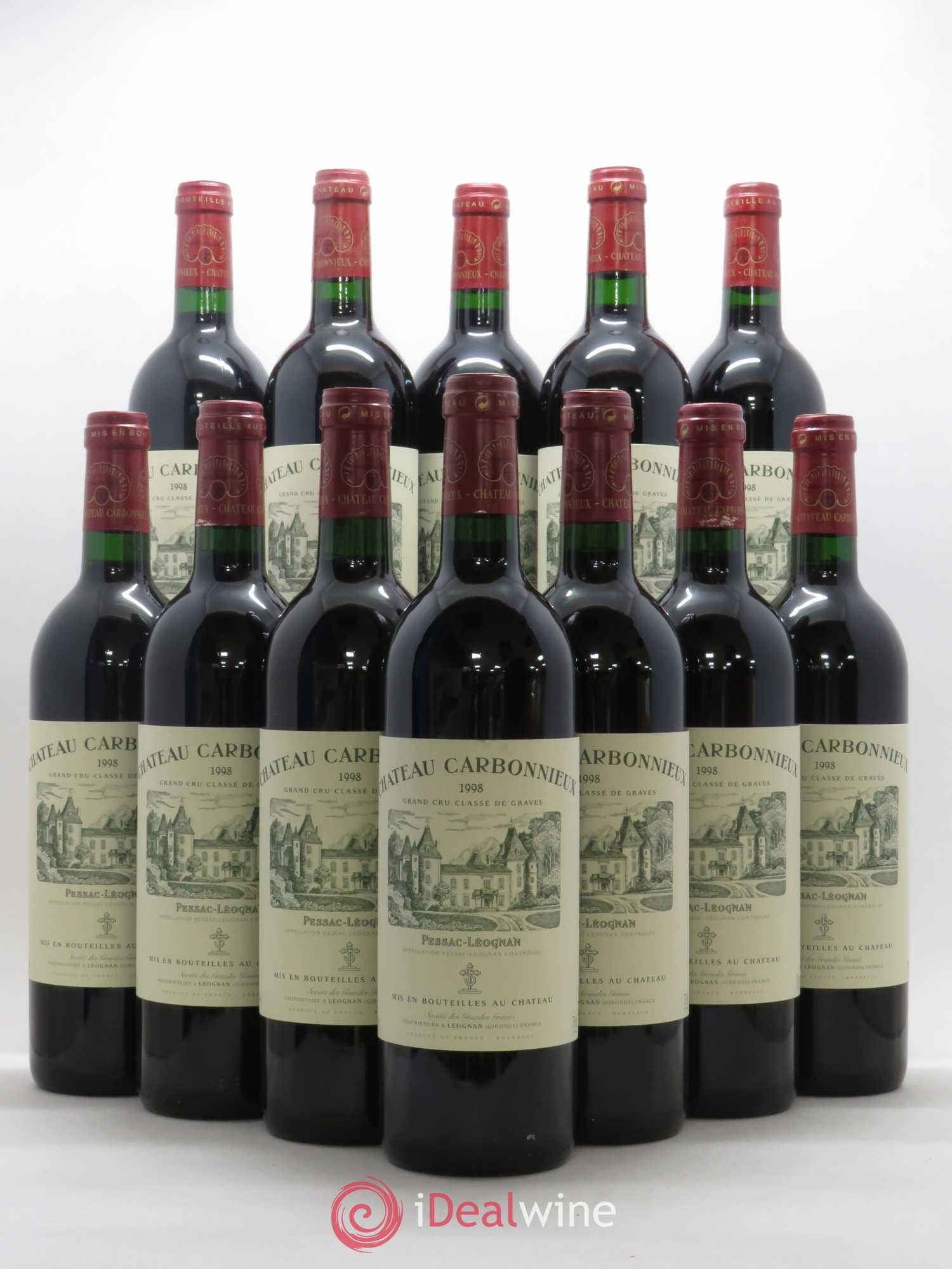 Château Carbonnieux Cru Classé de Graves 1998 - Lot de 12 bouteilles - 0