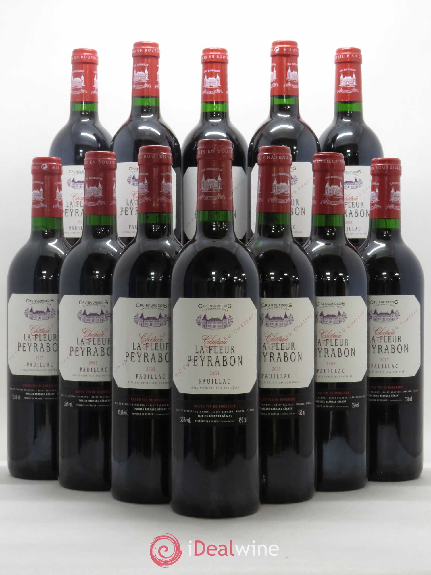 Château La Fleur Peyrabon Cru Bourgeois 2003 - Lot de 12 bouteilles - 0