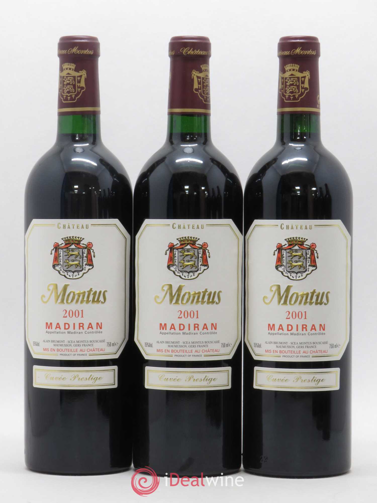 Madiran Château Montus-Prestige Alain Brumont 2001 - Lot de 12 bouteilles - 1