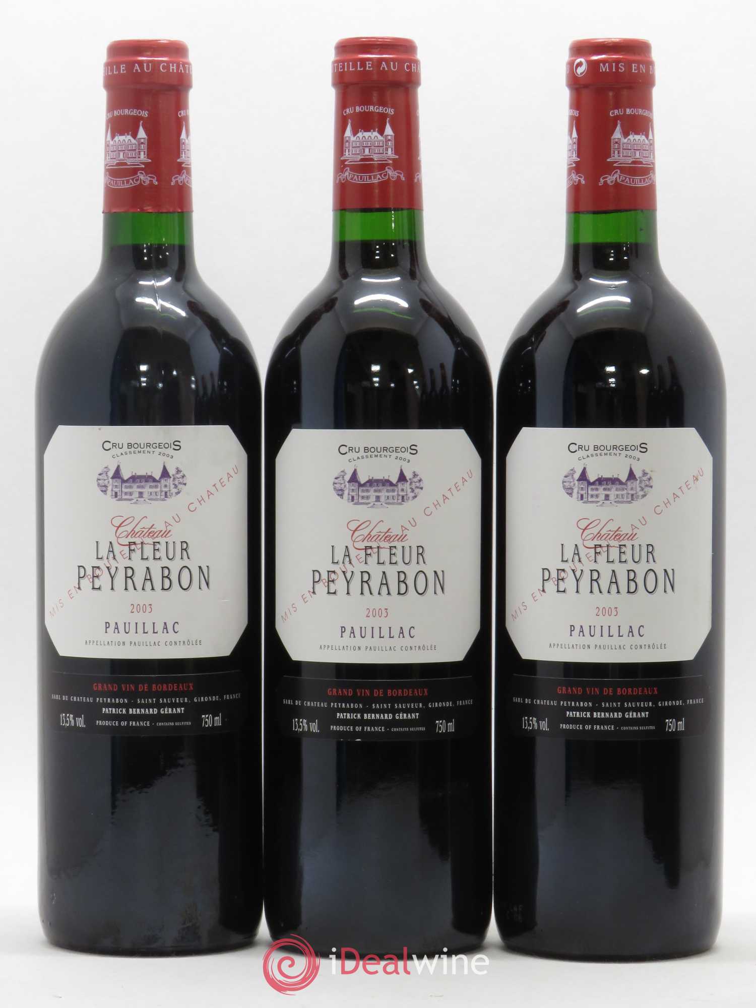 Château La Fleur Peyrabon Cru Bourgeois 2003 - Lot de 12 bouteilles - 1