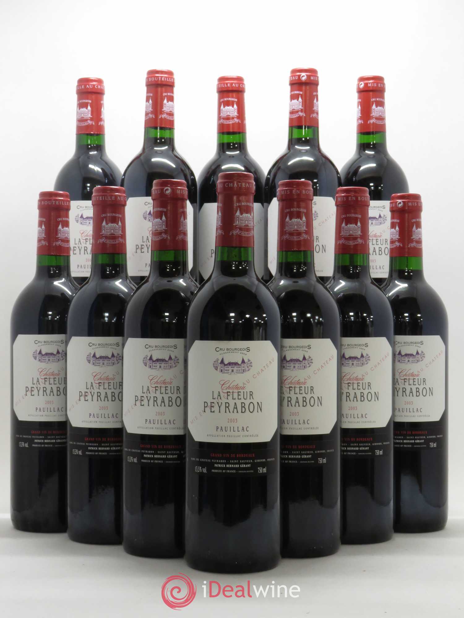 Château La Fleur Peyrabon Cru Bourgeois 2003 - Lot de 12 bouteilles - 0