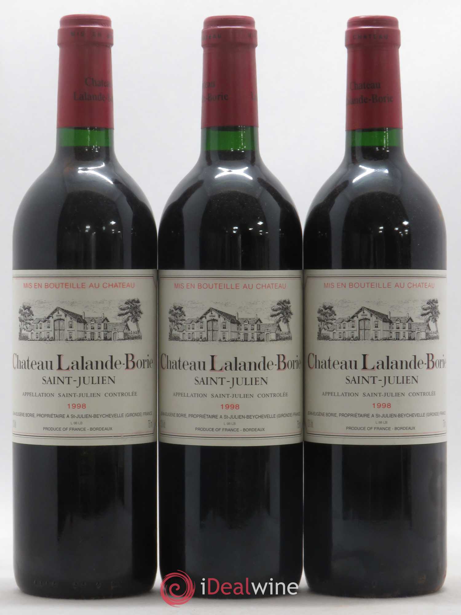 Château Lalande Borie 1998 - Lot de 3 bouteilles - 0