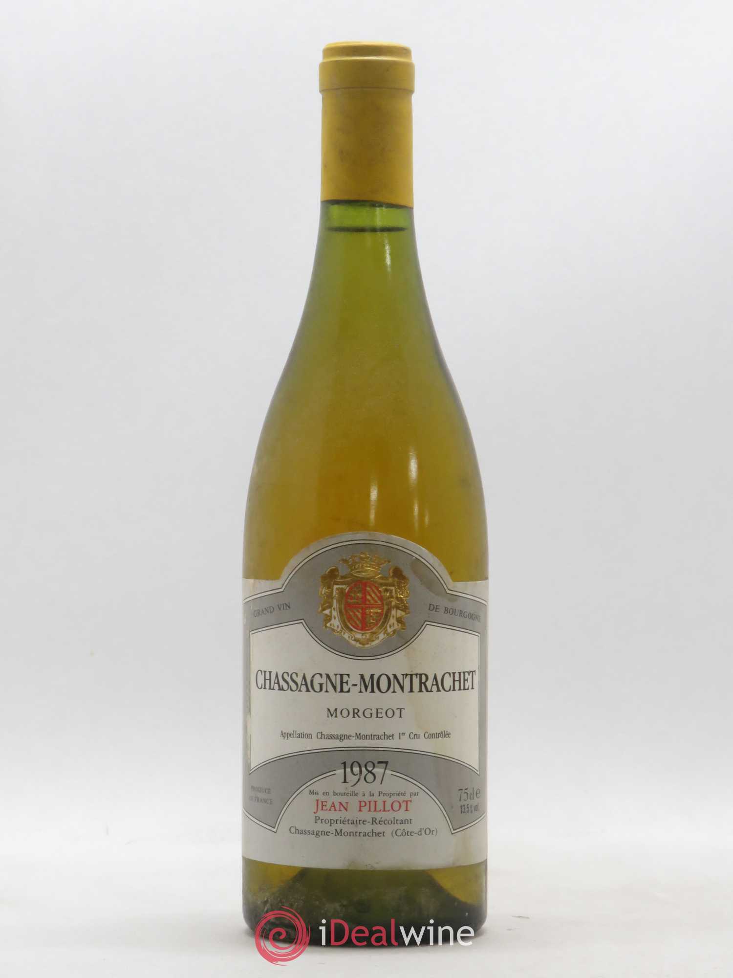 Chassagne-Montrachet 1er Cru Morgeot Jean Pillot 1987 - Posten von 1 Flasche - 0