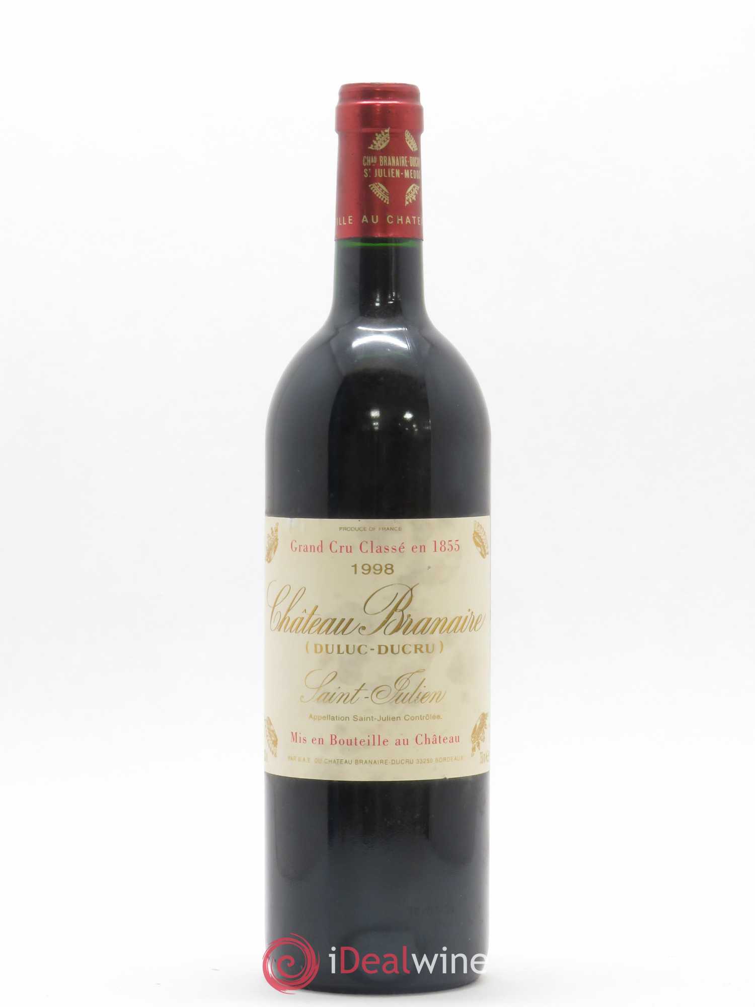 Château Branaire Ducru 4ème Grand Cru Classé 1998 - Lot de 1 bouteille - 0